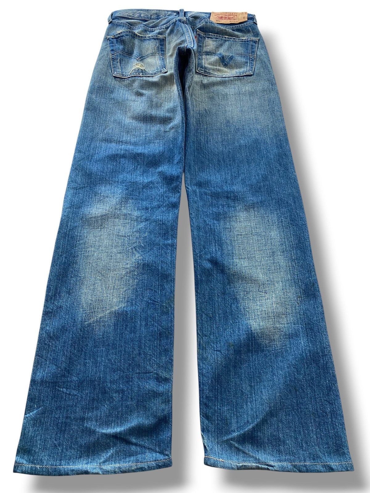Levi's Levi’s Mud Wash Distressed Style Straight Leg Jeans Size US 30 / EU 46 - 3 Thumbnail
