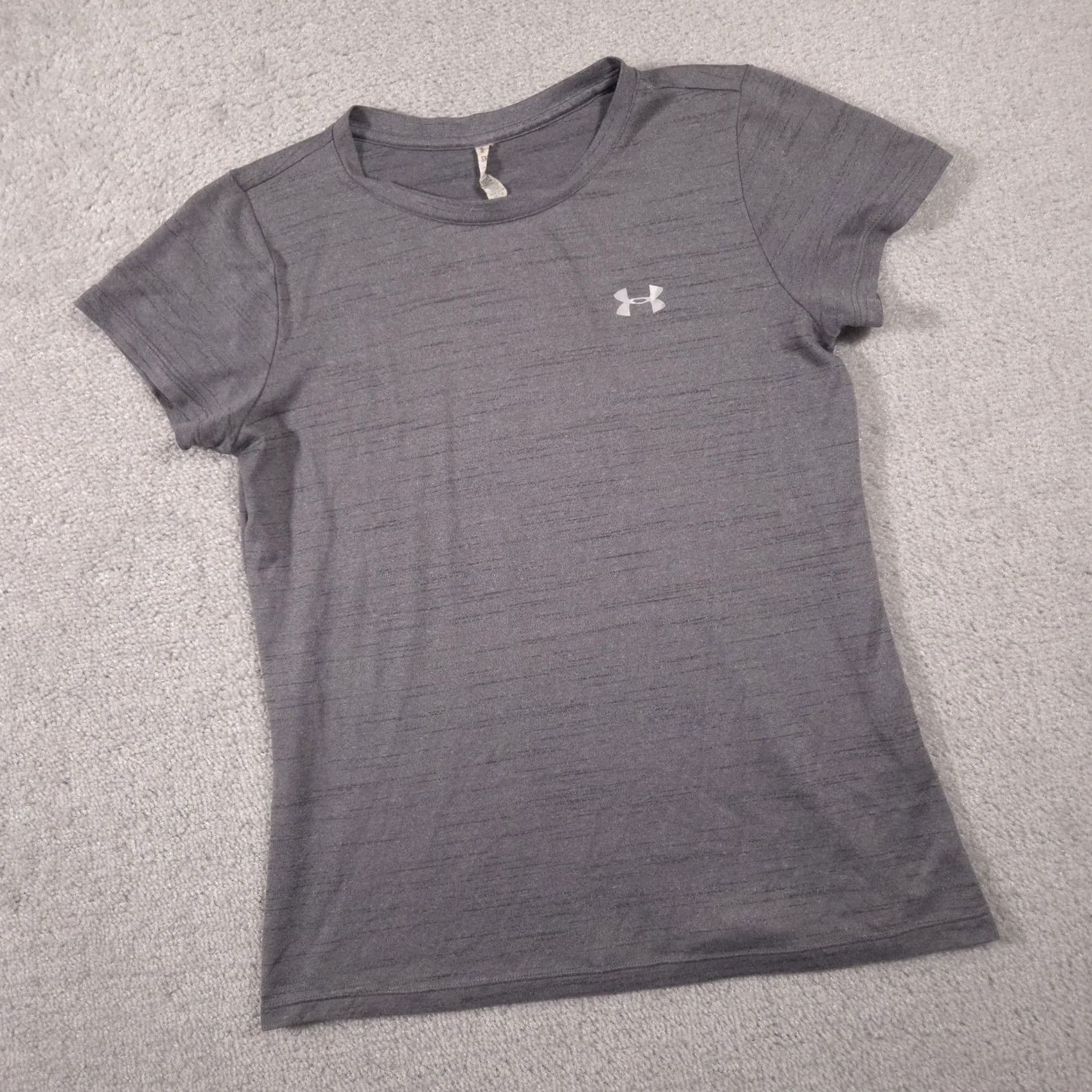 Under Armour Under Armour Shirt Womens Small Gray HeatGear Short Sleeve Athletic Training Size S / US 4 / IT 40 - 3 Thumbnail