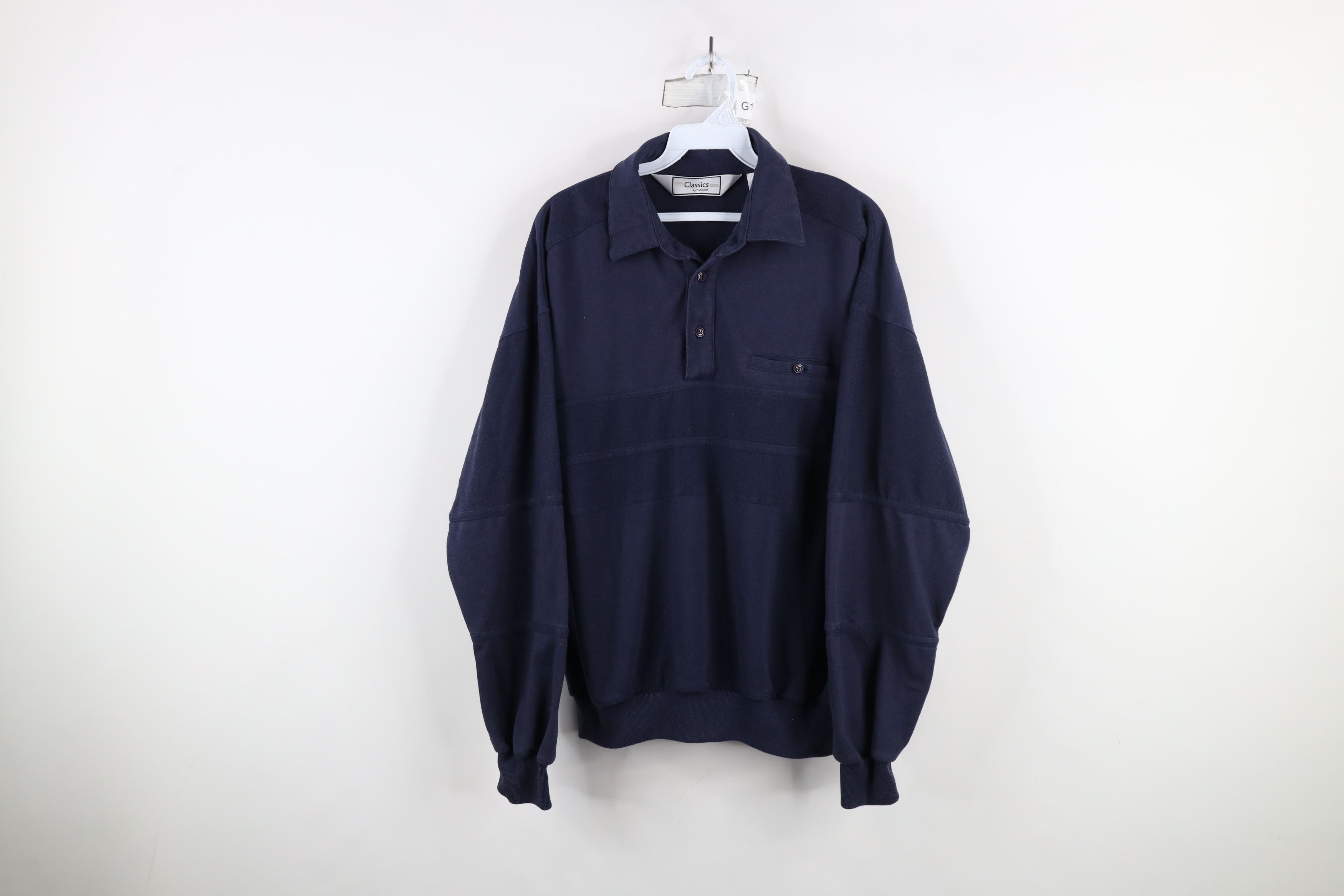 Vintage Vintage 90s Streetwear Striped Collared Pullover Polo Shirt Size US L / EU 52-54 / 3 - 1 Thumbnail