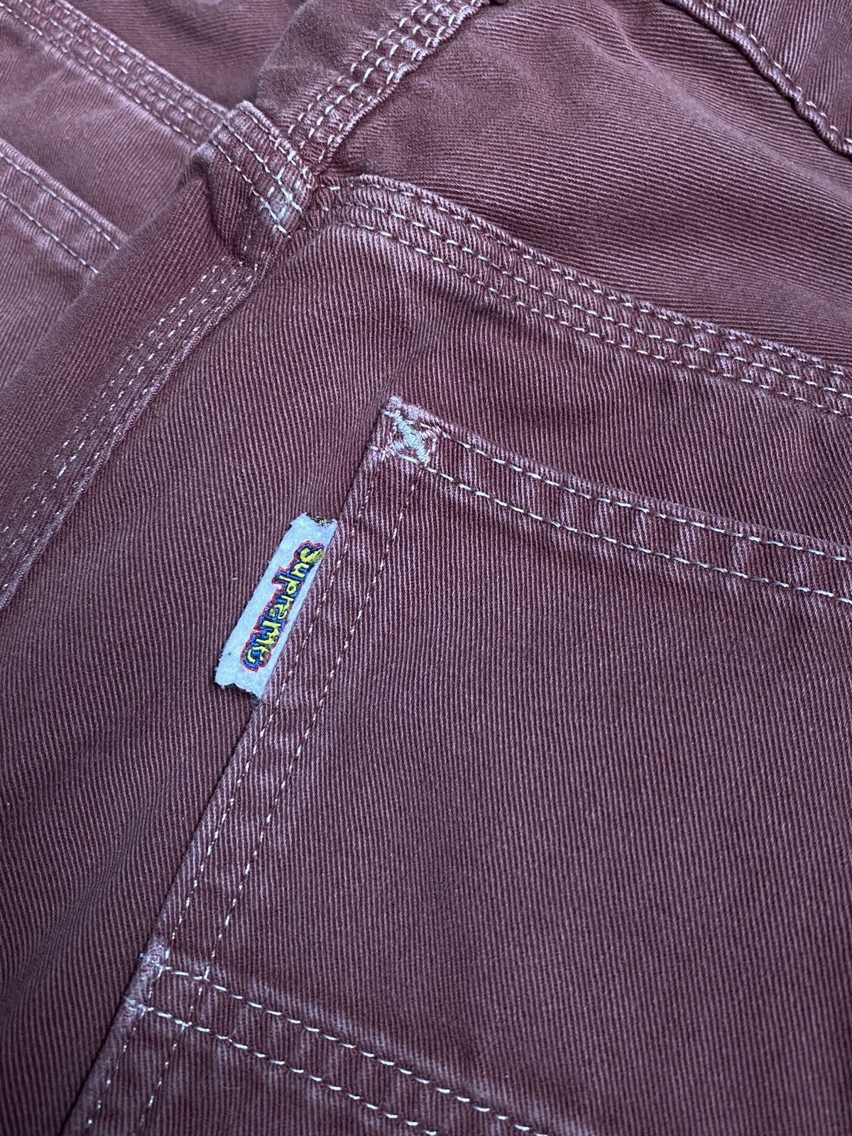 Supreme Supreme Burgundy Painter Pants Gonz Logo size 34 Size US 34 / EU 50 - 4 Thumbnail