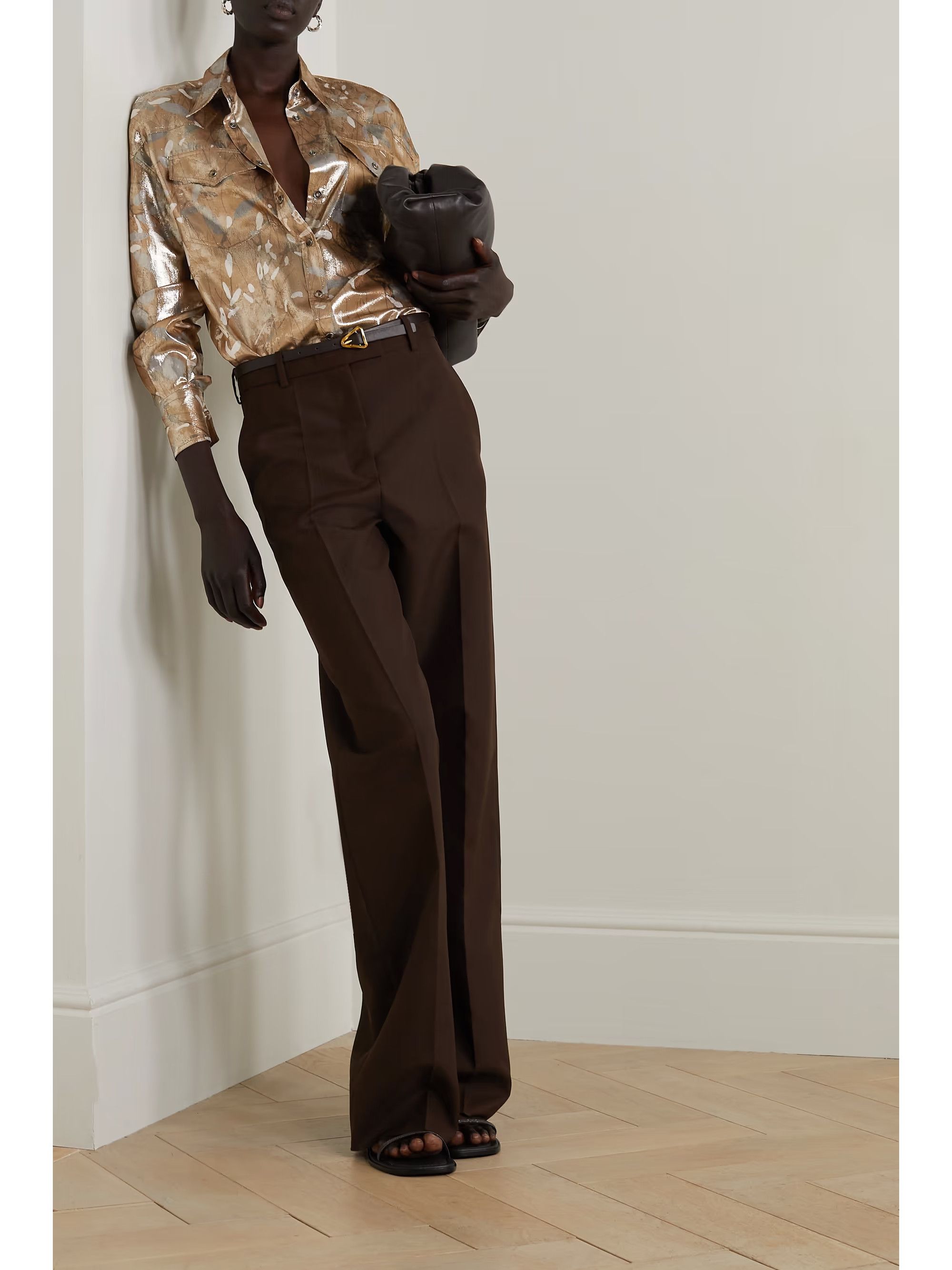 Brunello Cucinelli o1y0725 Shirt in Brown Size M / US 6-8 / IT 42-44 - 4 Thumbnail
