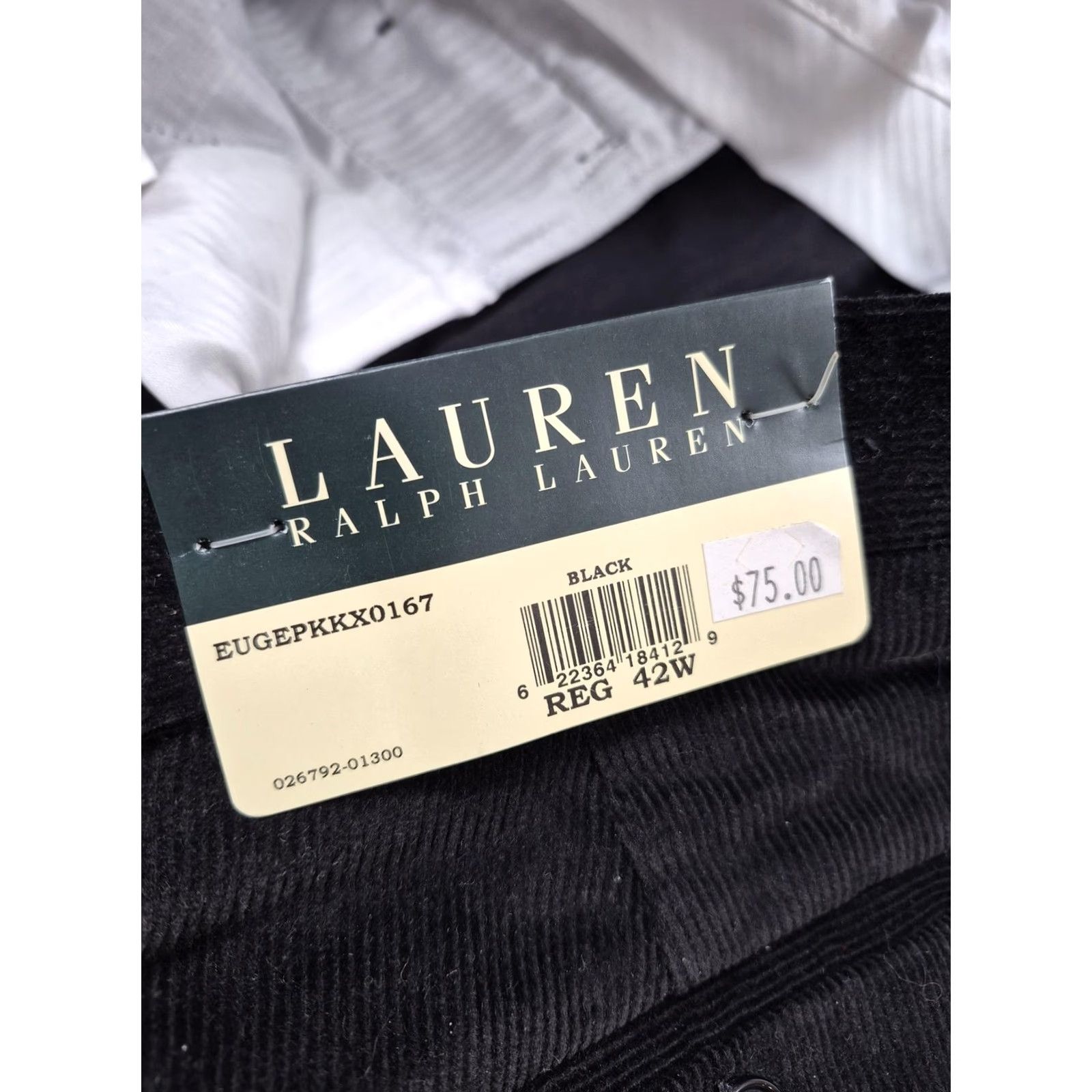 Ralph Lauren VINTAGE Lauren Ralph Lauren Pants Mens 42x36 Black Corduroy Pleated Dress Unhemmed Pants Size US 42 / EU 58 - 6 Thumbnail