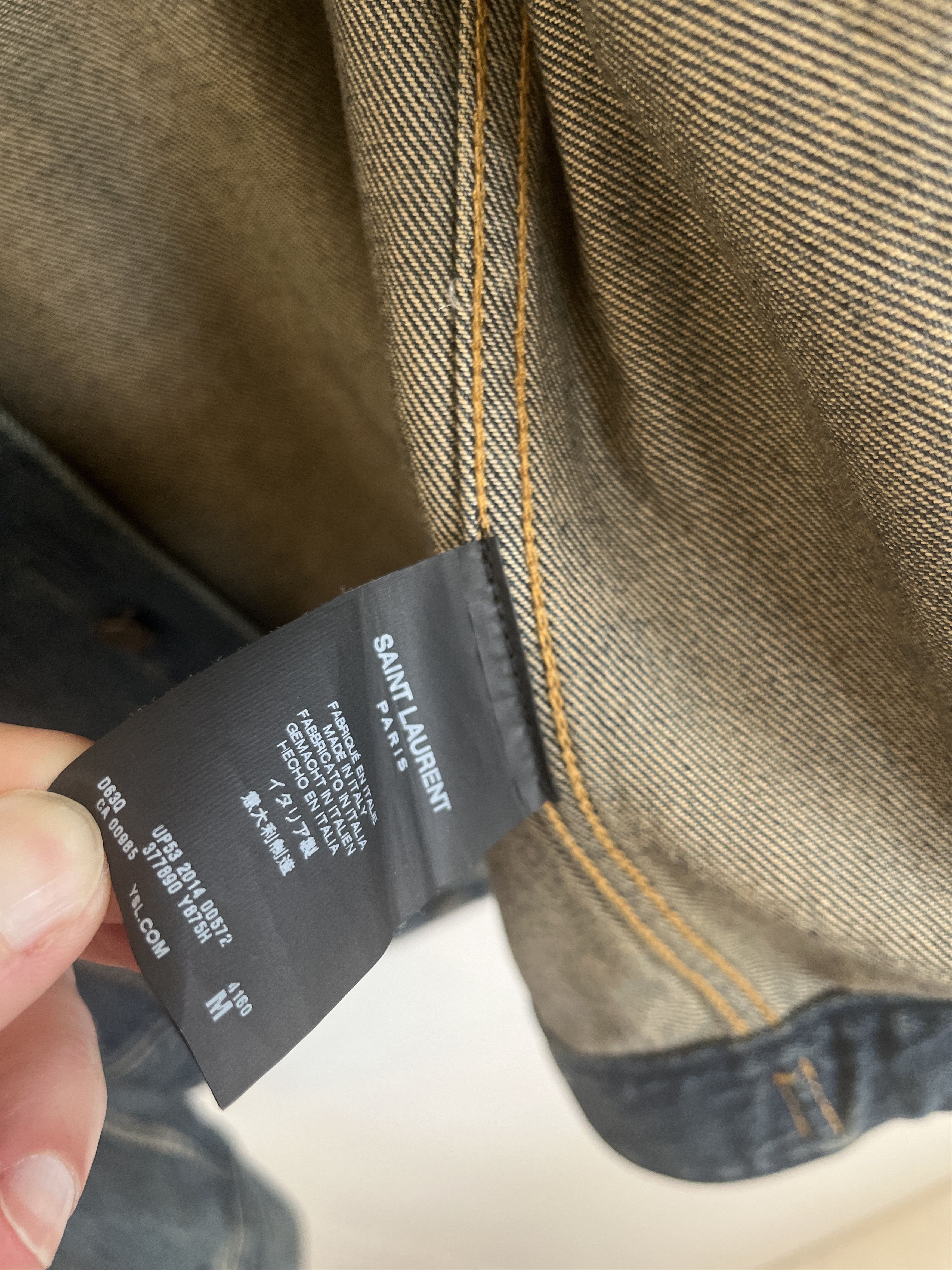 Saint Laurent Paris 15SS Dark Wash Denim Trucker Jacket Size US M / EU 48-50 / 2 - 5 Thumbnail