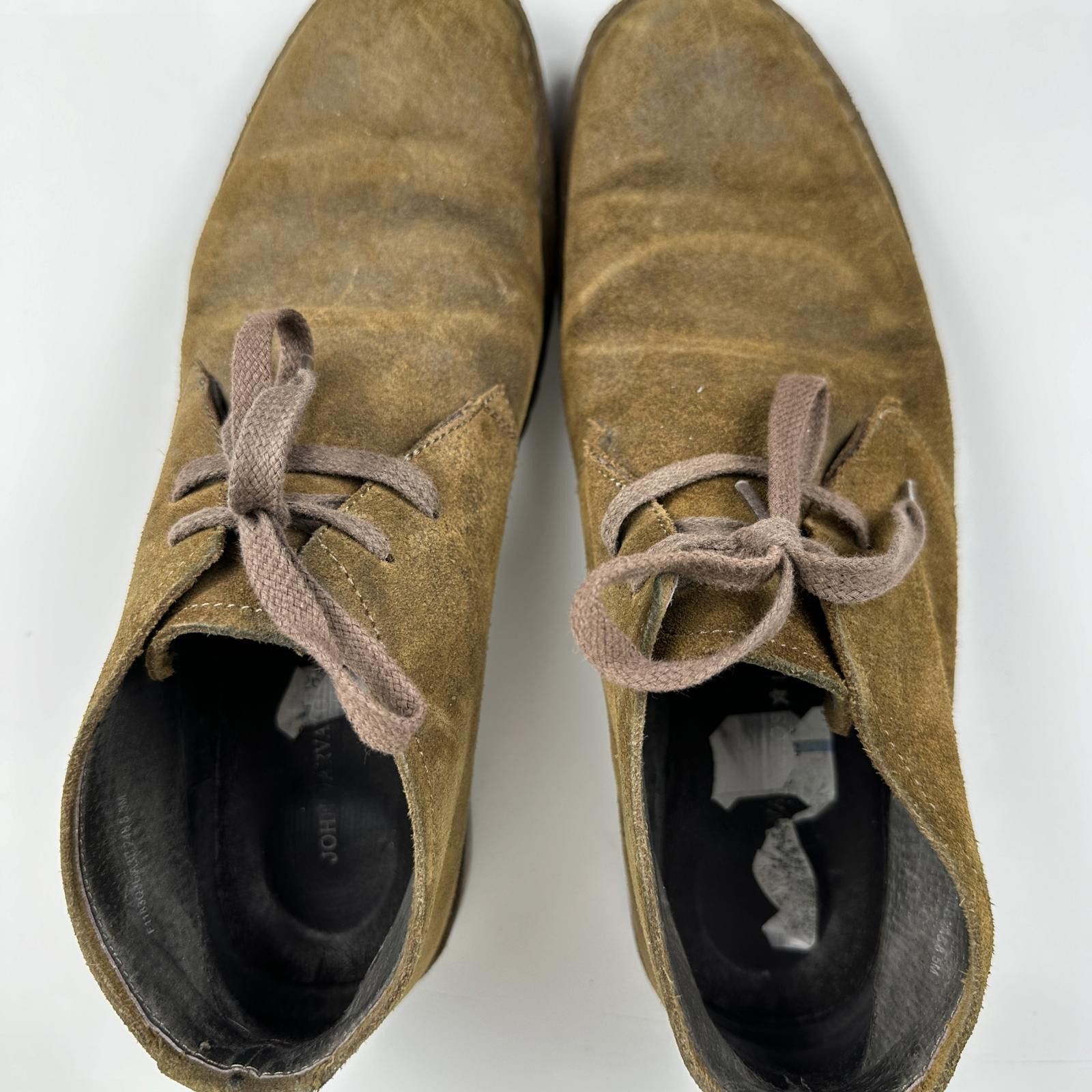 Designer John Varvatos Brown Suede Leather Lace Up Chukka Boot 8.5 Size US 8.5 / EU 41-42 - 4 Thumbnail