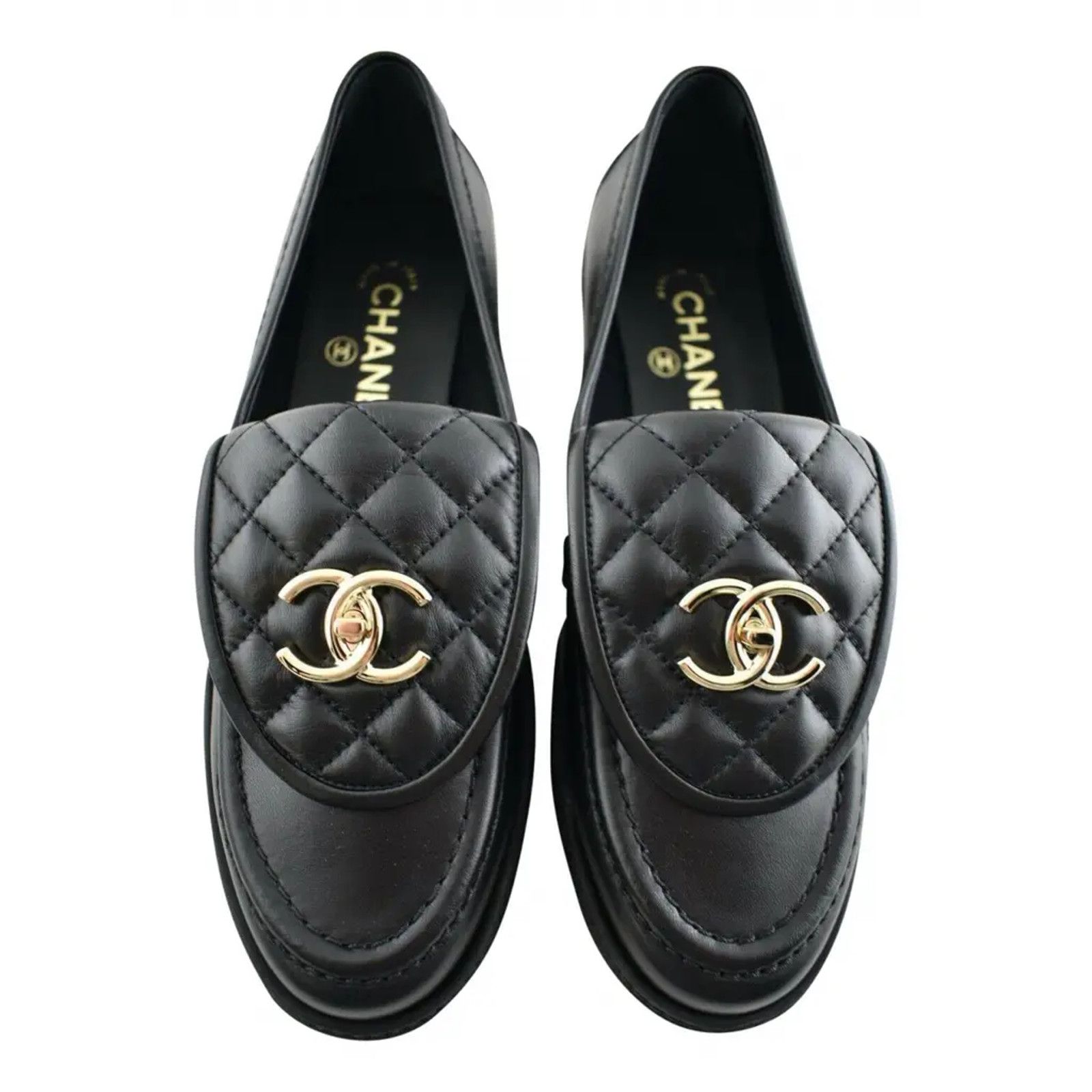 Chanel 21B Quilted Flap Turnlock CC Mule Slip On Flat Loafer 35.5 Size US 5.5 / IT 35.5 - 1 Thumbnail