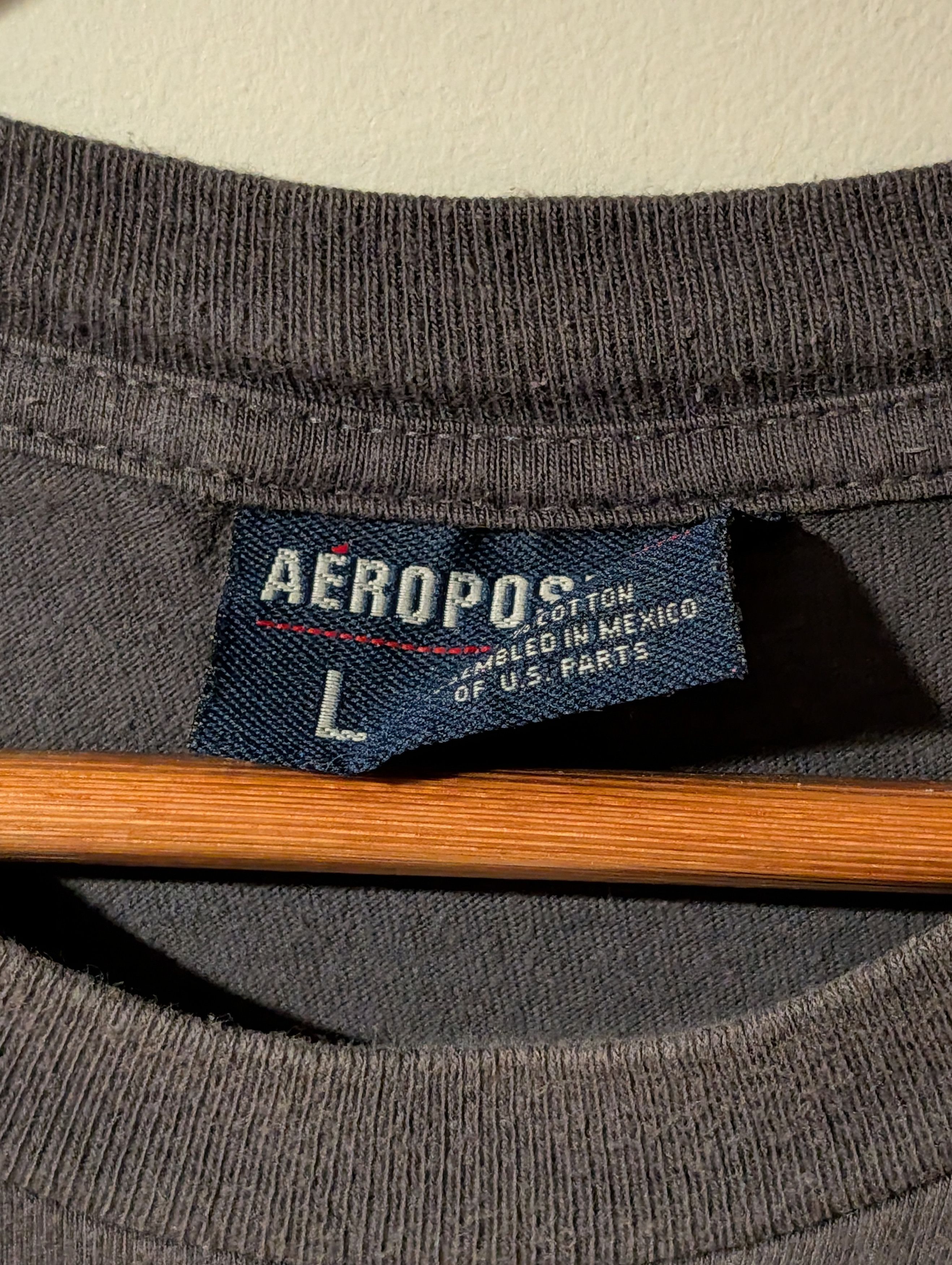 Aeropostale Vintage Y2K Aeropostale Eagle Flying Gray Large T-Shirt Size US L / EU 52-54 / 3 - 3 Thumbnail