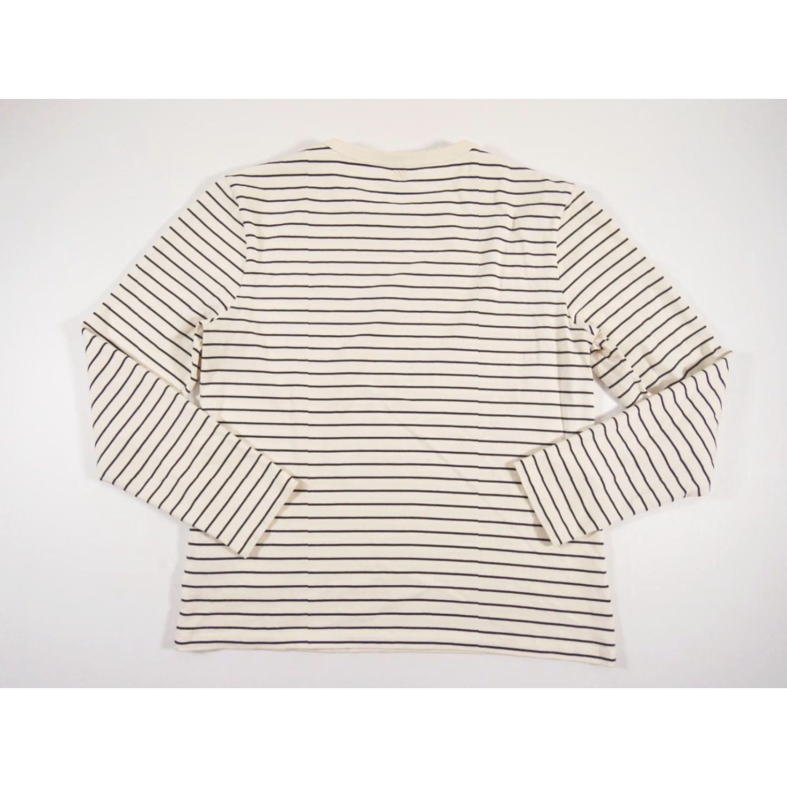 Vintage VINTAGE AMI Women's T-Shirt Long Sleeve Crew Neck Casual Knit Cotton Size Large Ivory Striped Heart Logo Size L / US 10 / IT 46 - 5 Thumbnail