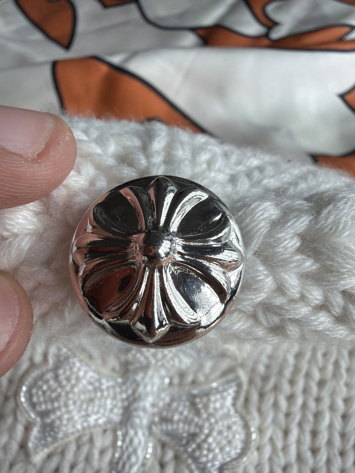 Chrome Hearts Chrome Hearts Cashmere Beaded Patch Beanie Size ONE SIZE - 3 Thumbnail