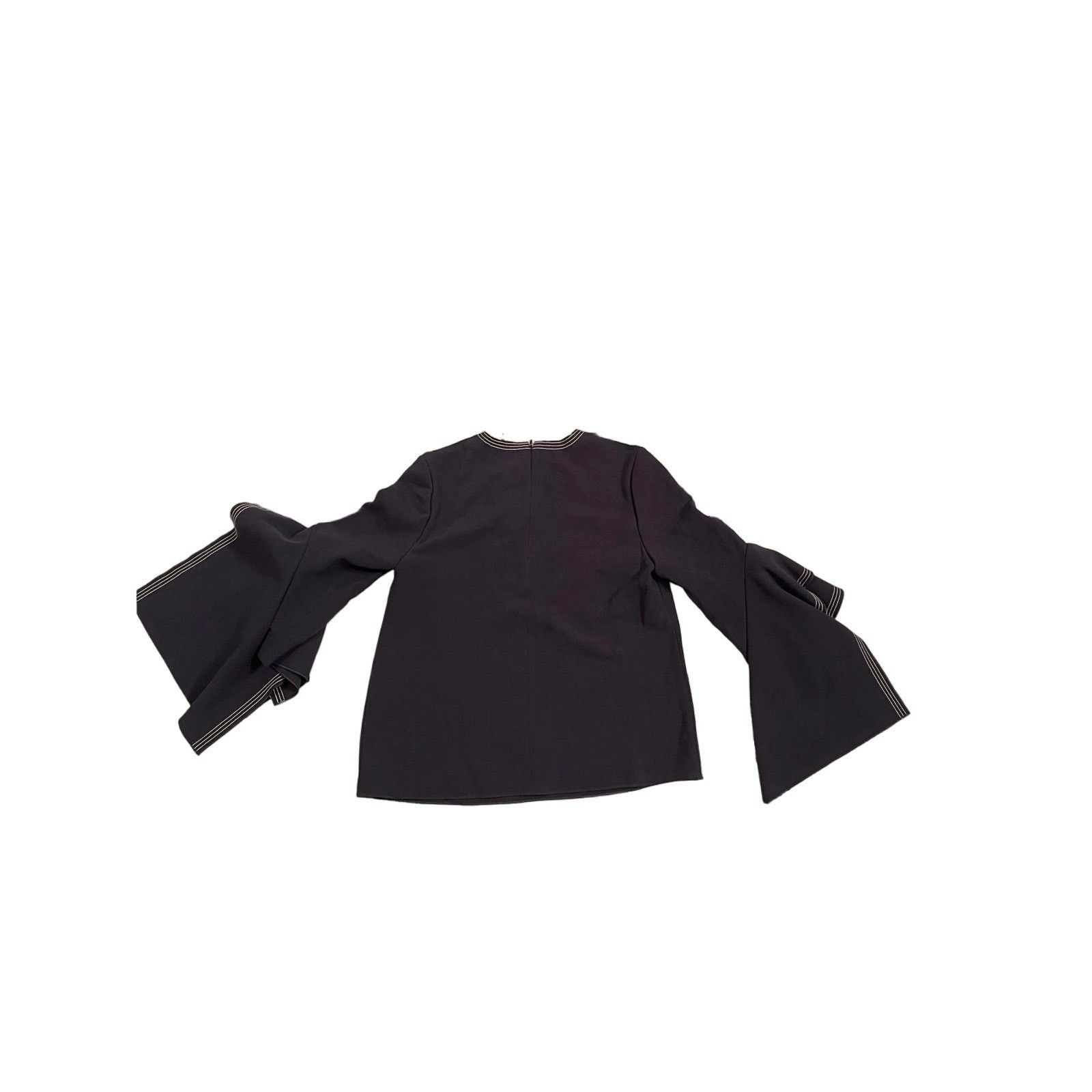 ROKSANDA Roksanda, Navy Ruffle Sleeve Blouse, NWT, UK 10 Size M / US 6-8 / IT 42-44 - 3 Thumbnail