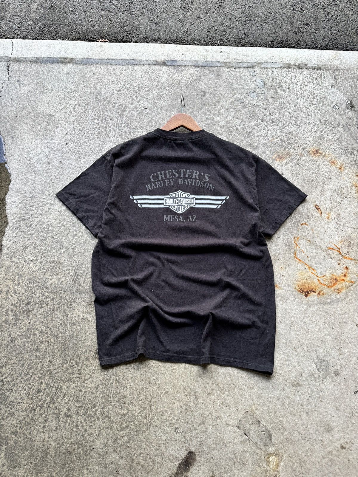 Harley Davidson × Vintage Vintage Harley Davidson black streetwear graphic print tee Size US L / EU 52-54 / 3 - 3 Thumbnail