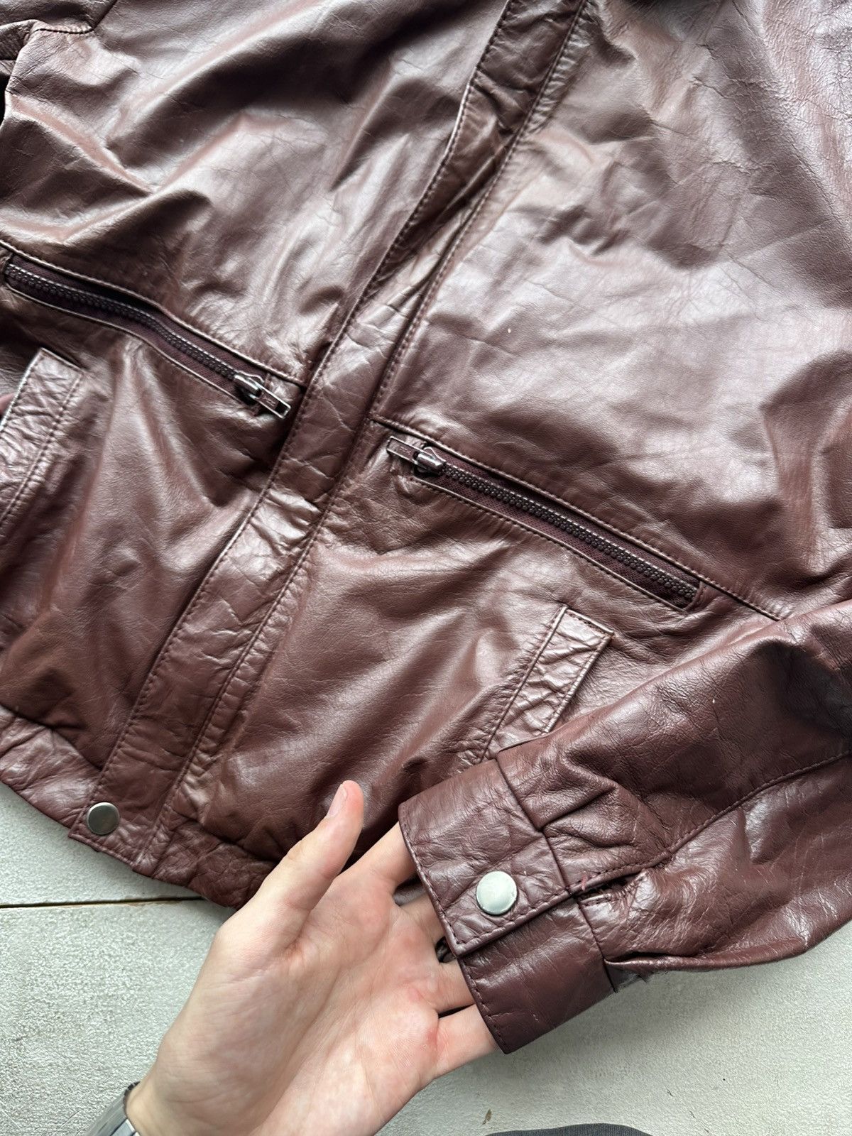 Other 🚨VNTG LEATHER JACKET AVANT GARDE ASYMMETRICAL BLACK MOTO Size US S / EU 44-46 / 1 - 4 Thumbnail