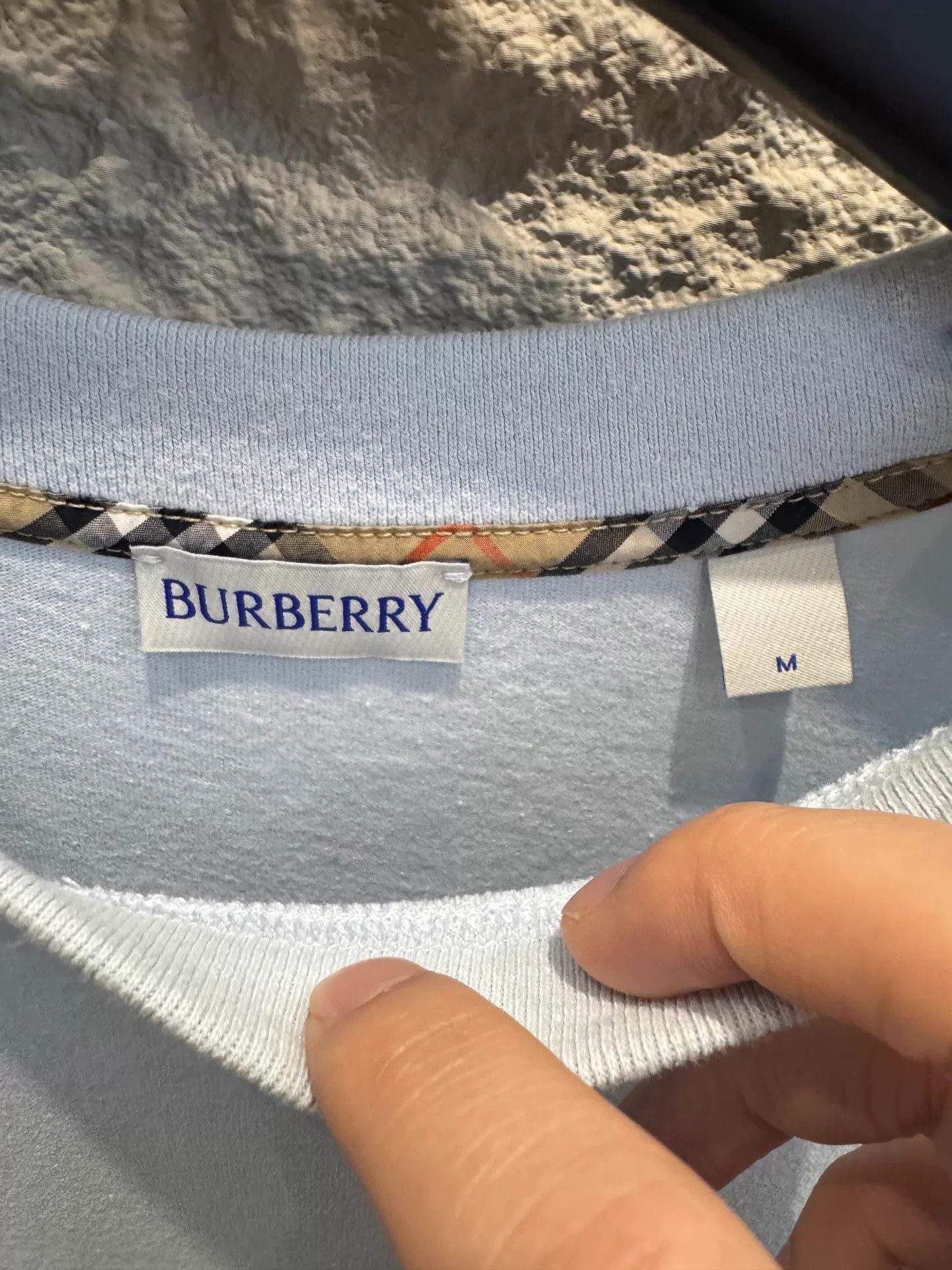 Burberry Burberry Slate Blue Short Sleeve Tee M Size US M / EU 48-50 / 2 - 2 Thumbnail