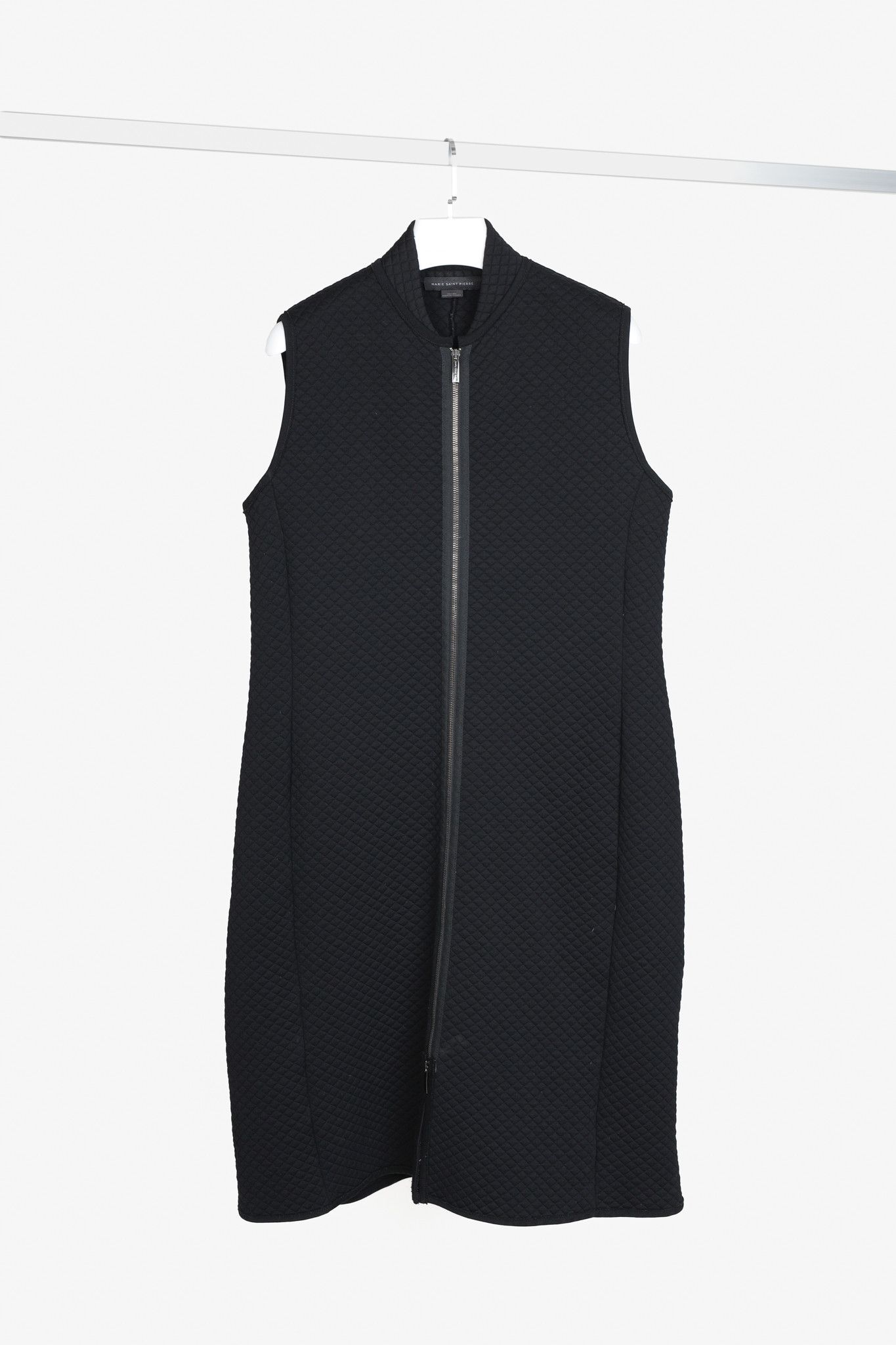 Marie Saint Pierre Marie Saint Pierre Black Quilted Maxi Vest Size L / US 10 / IT 46 - 1 Thumbnail