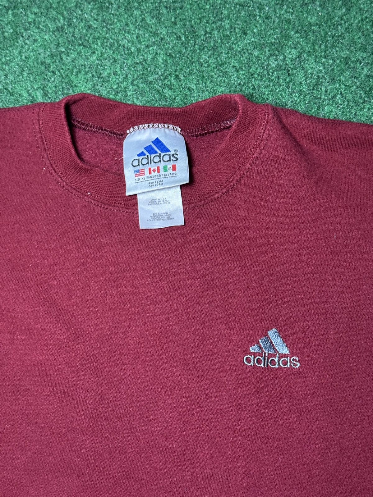 Adidas Vintage 90s Adidas Red XL Retro Minimalist Sweatshirt Size US XL / EU 56 / 4 - 2 Thumbnail