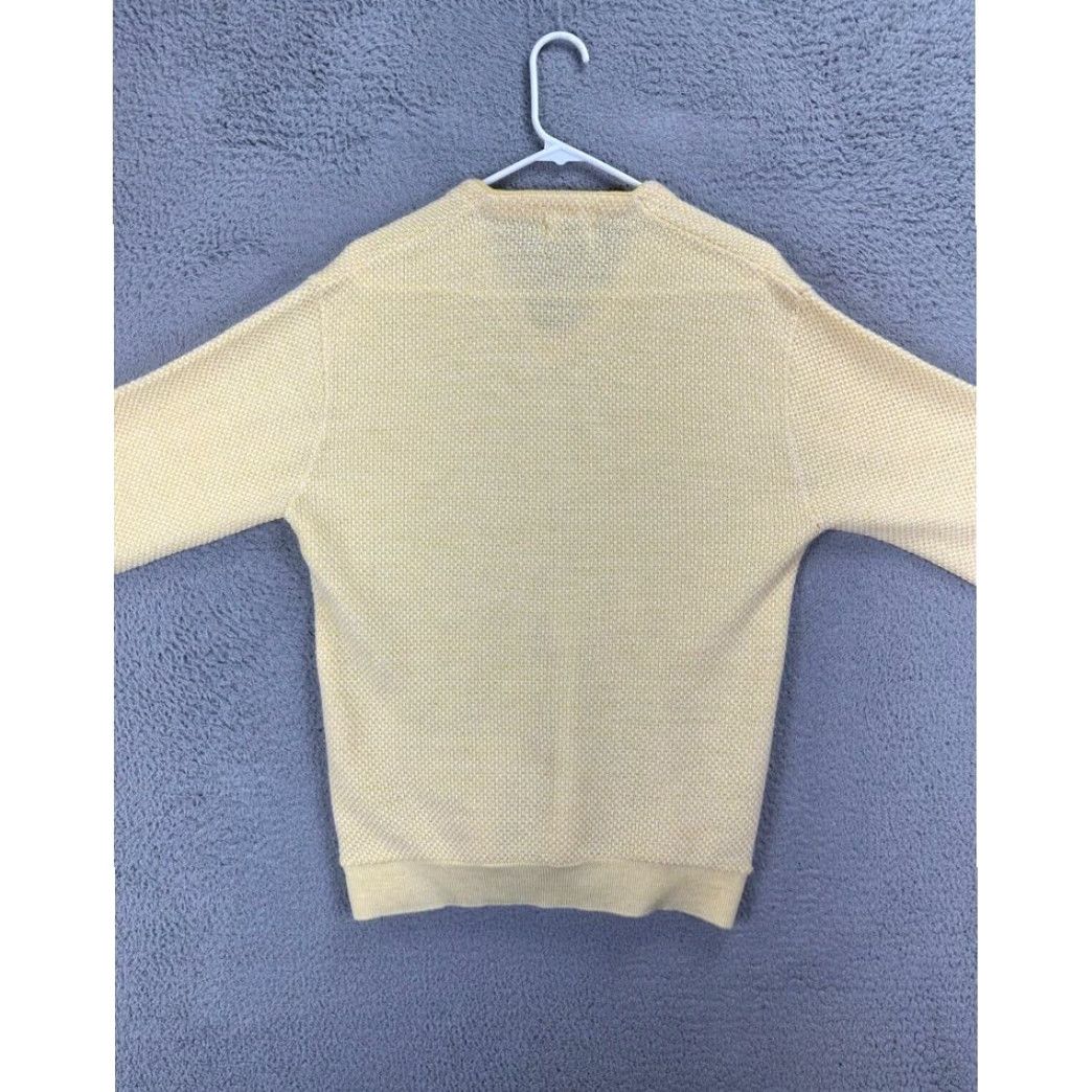 Vintage VINTAGE Heritage V-Neck Sweater Women Large Yellow Acrylic Knit Pullover Ladies Size L / US 10 / IT 46 - 3 Thumbnail