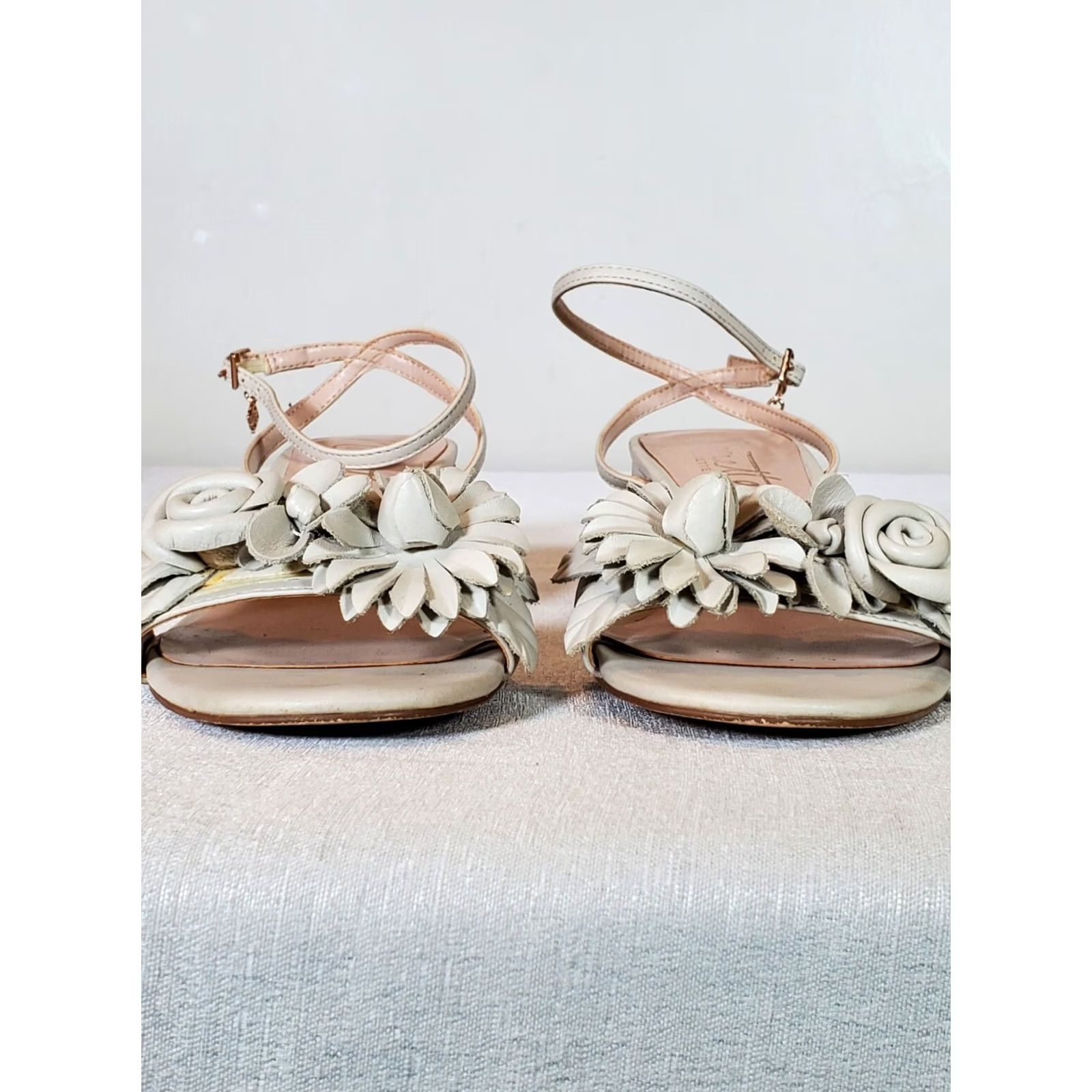 Nanette Lepore Nanette Lepore Donna Dress Sandals Leather Heeled Ivory Women's Size US 6.5 M Size M / US 6-8 / IT 42-44 - 4 Thumbnail