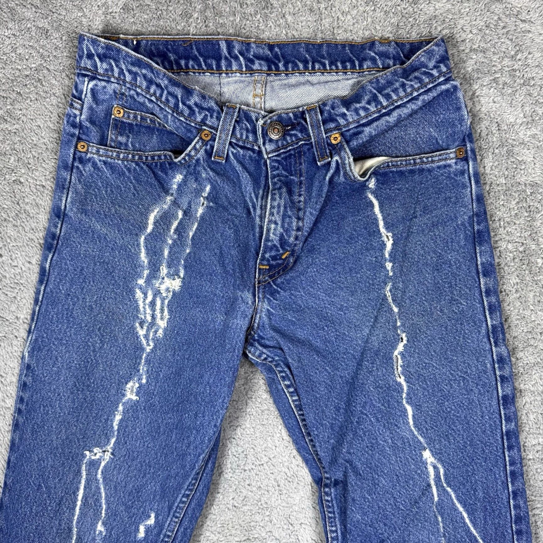 Levi's VINTAGE Levi's 506 Jeans Men 28x34 1972 USA Made Thrashed Distress 70s Denim Blue 5-Pocket Mens Regular Straight Wearable USA 90s Grunge Fashion Size US 30 / EU 46 - 2 Thumbnail