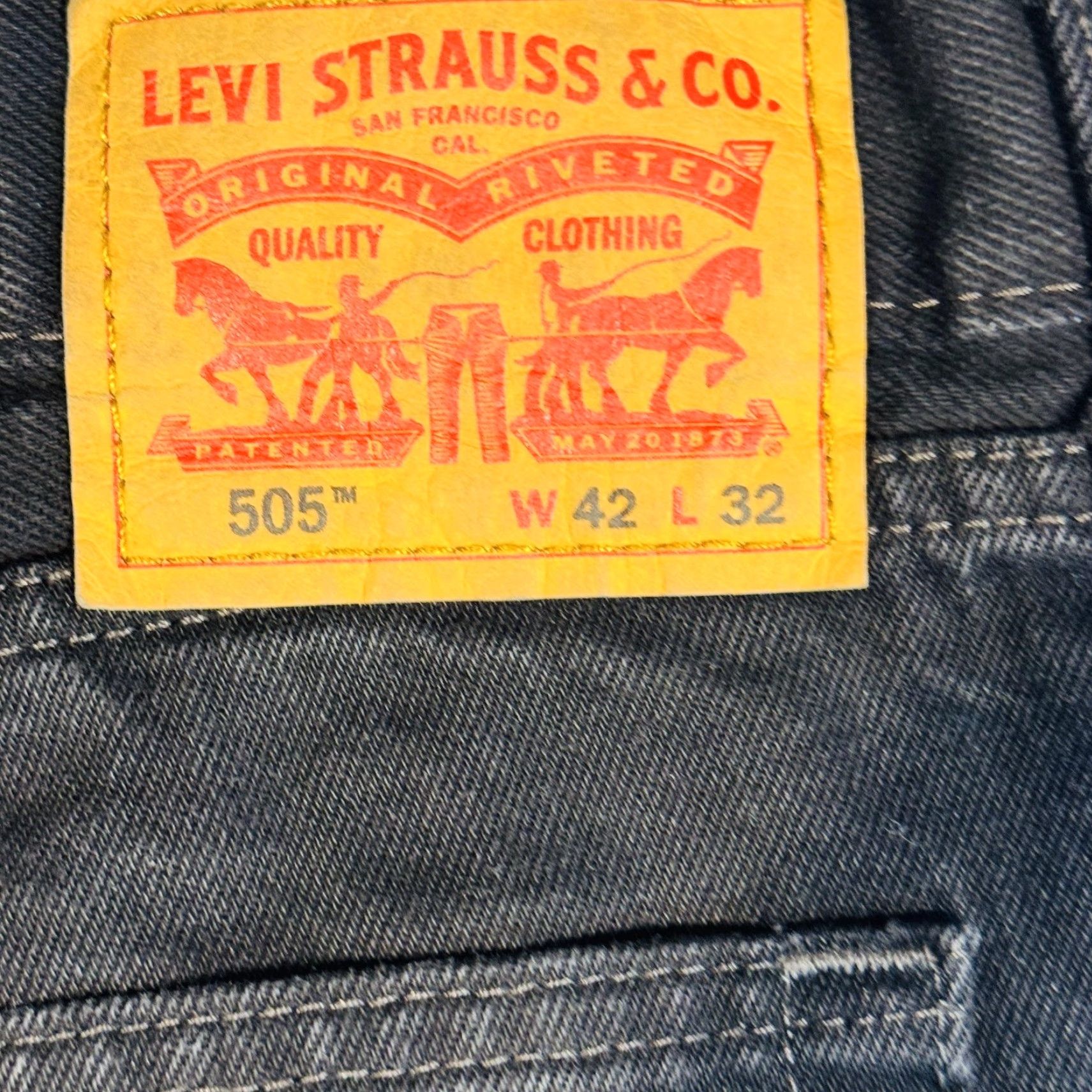 Levi's Levi's 505 Jeans Mens 42x32 Black Rinse Straight Regular Fit Denim Zip Fly Size US 42 / EU 58 - 7 Thumbnail