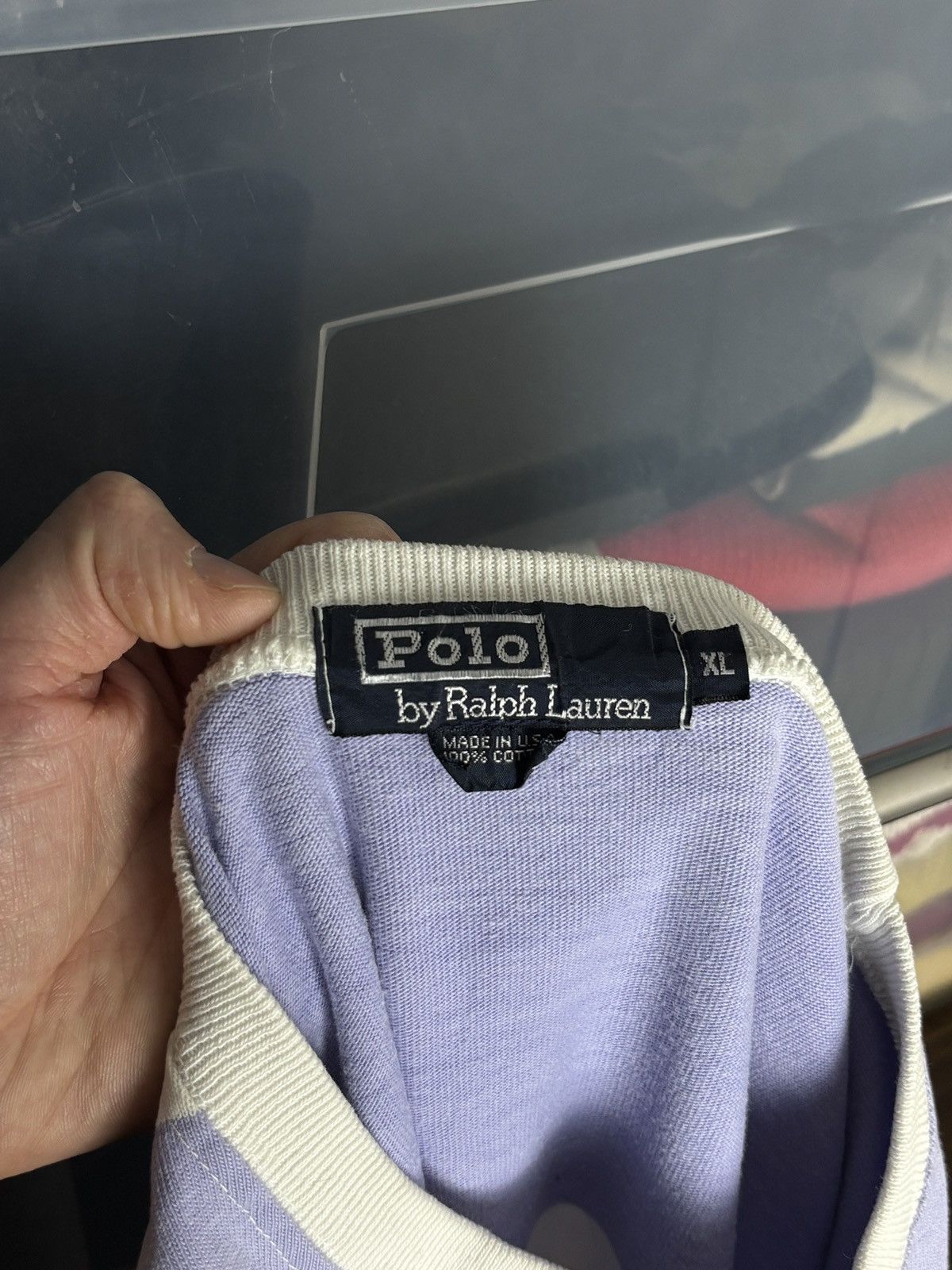 Polo Ralph Lauren 90s Polo Ralph Lauren Vintage Rugby USA Striped Sweatshirt Size US XL / EU 56 / 4 - 6 Thumbnail
