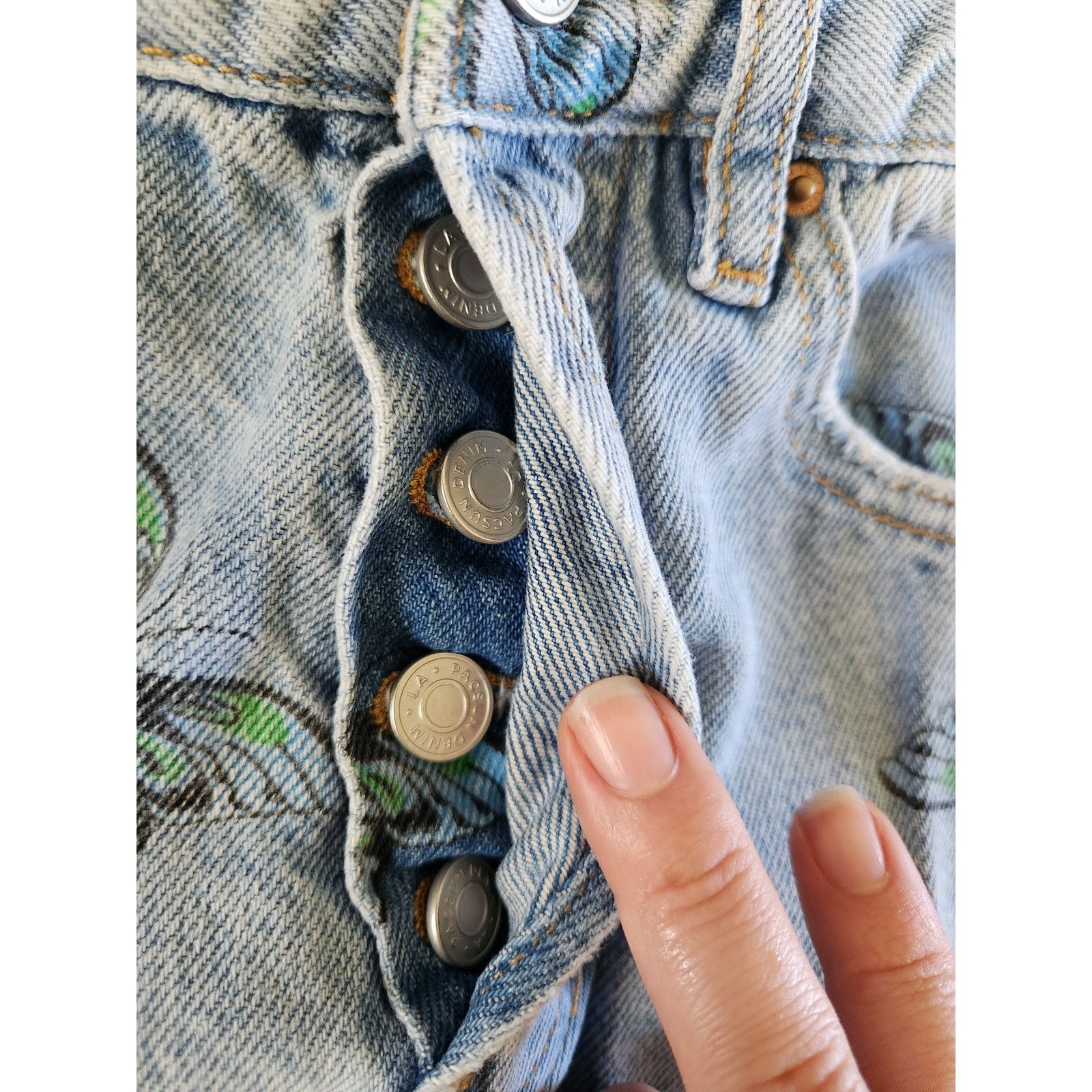 Pacsun PacSun Women's Butterfly Dad Jeans -25 Size 25" / US 0 / IT 36 - 3 Thumbnail