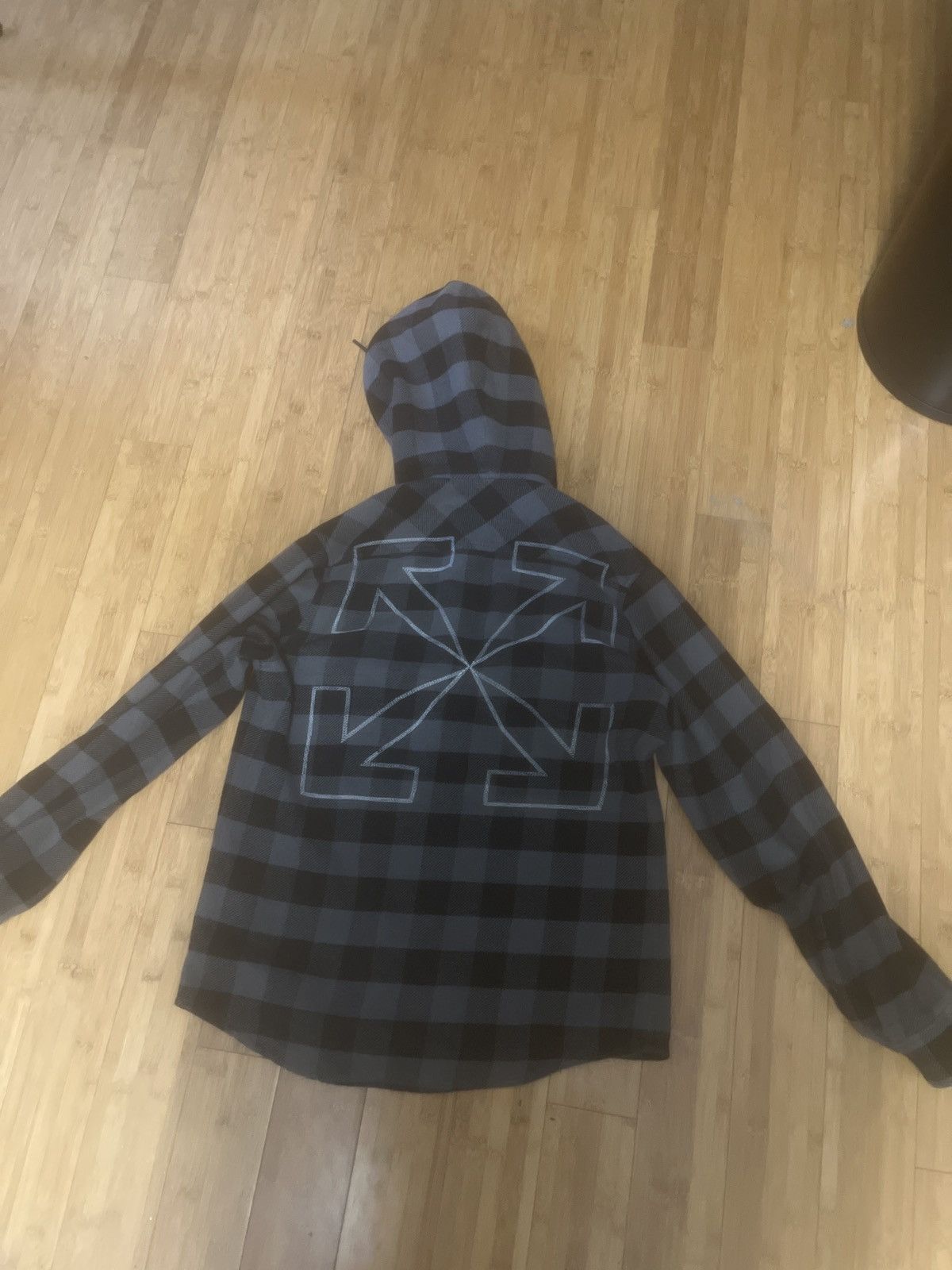Other Gray Off white flannel hoodie Size US L / EU 52-54 / 3 - 2 Thumbnail