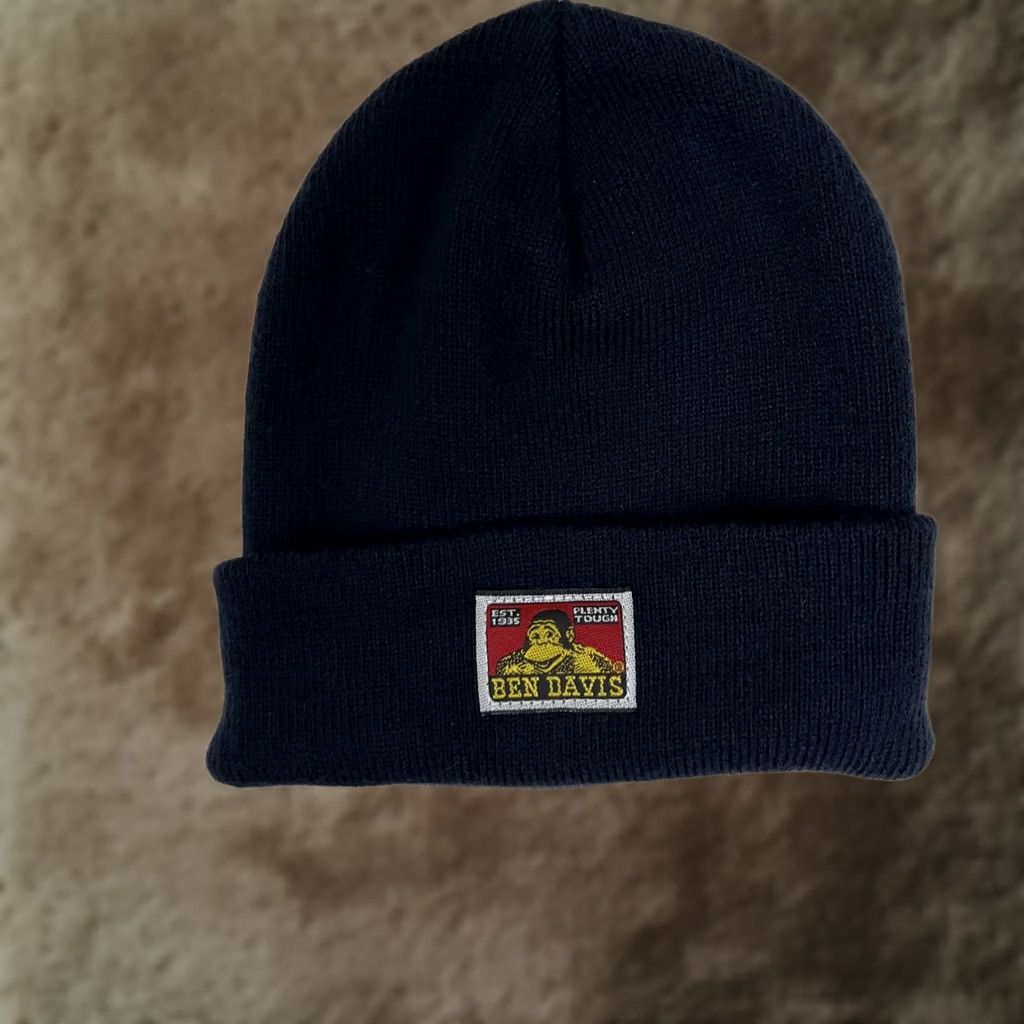 Ben Davis VINTAGE Ben Davis Beanie Hat One Size Blue Knit Cuffed Logo Patch Made In USA Size ONE SIZE - 1 Thumbnail