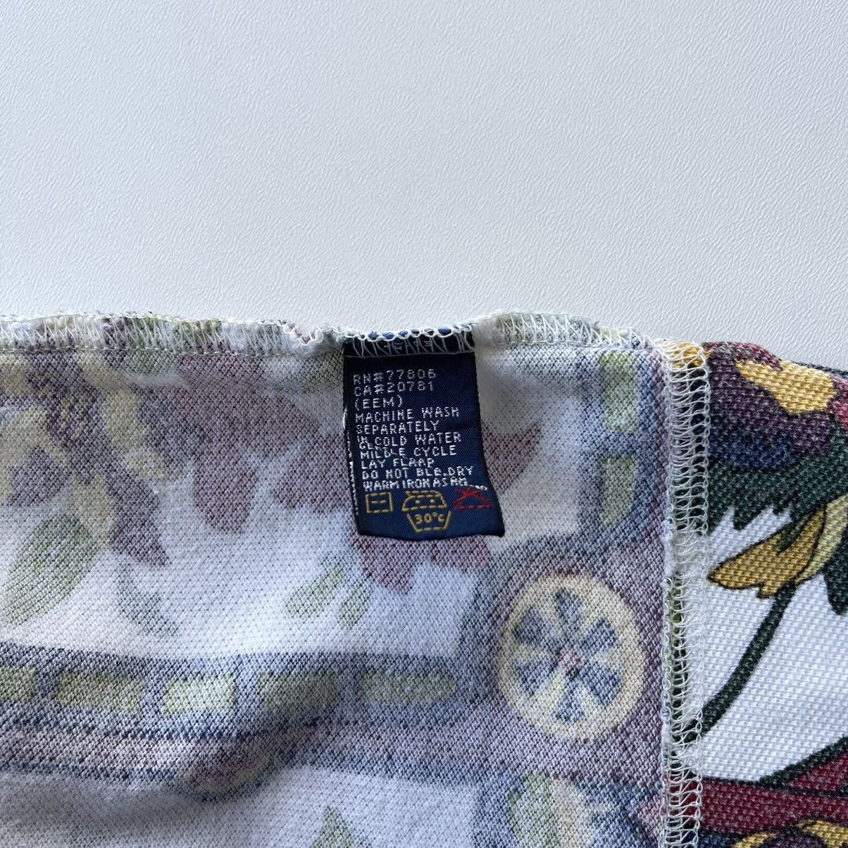 Tommy Hilfiger × Vintage Tommy Hilfiger 90’s Printed Flower Vintage Polo Shirt Rare Size US M / EU 48-50 / 2 - 10 Thumbnail