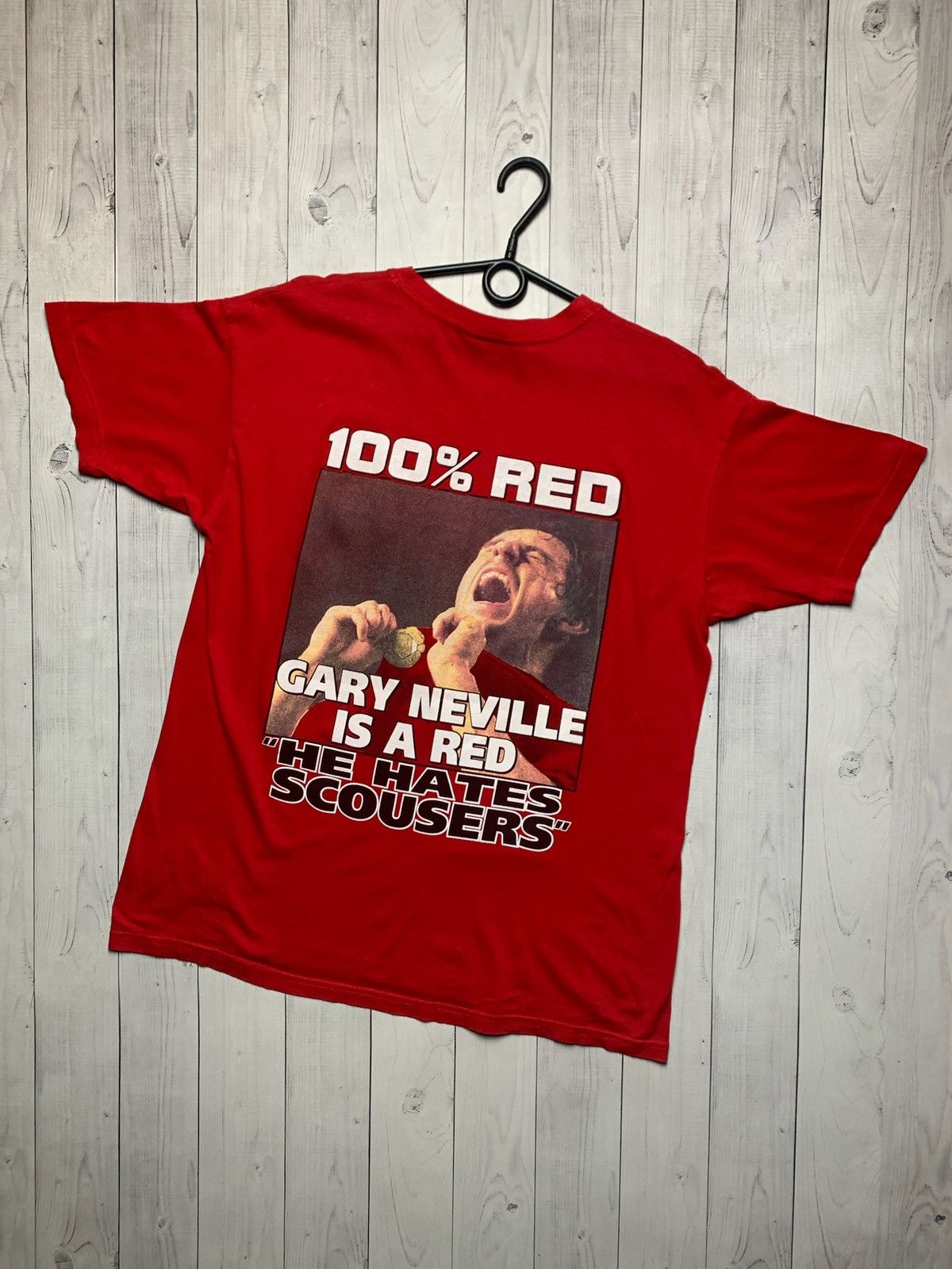 Vintage Vintage Manchester United soccer tee Gary Neville rare L Size US L / EU 52-54 / 3 - 2 Thumbnail