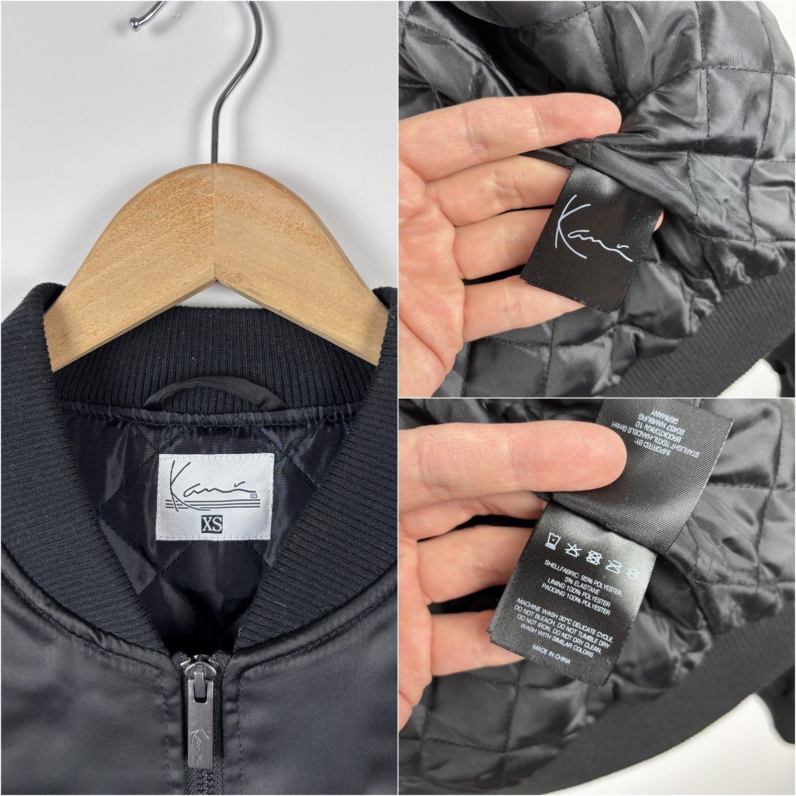 Karl Kani Womens Karl Kani Bomber Jacket Black Size XS Size XS / US 0-2 / IT 36-38 - 9 Thumbnail