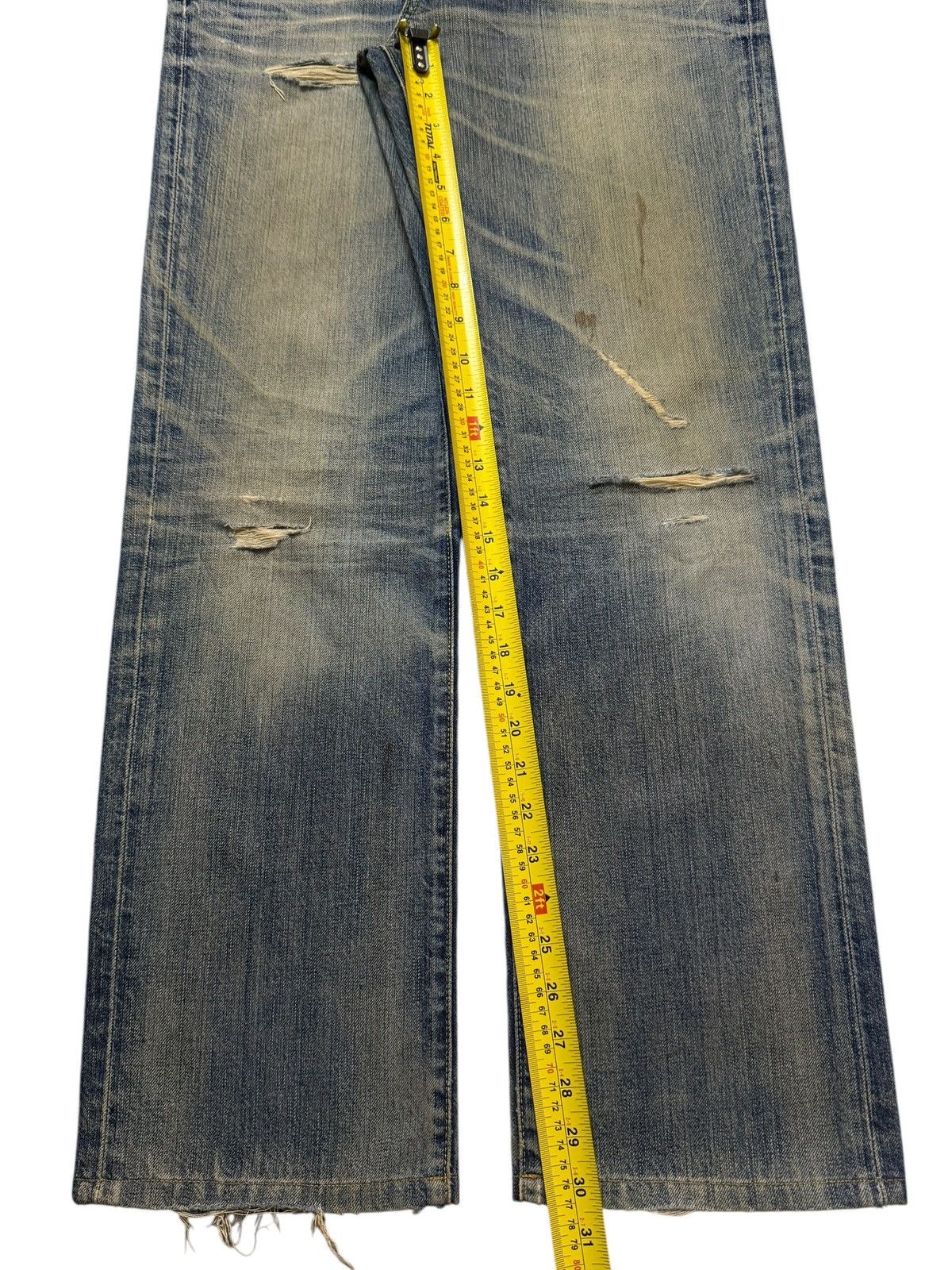 Uniqlo Vintage Y2K Uniqlo Mud Wash Whiskers Distress Wide Leg Loose Size US 34 / EU 50 - 11 Thumbnail