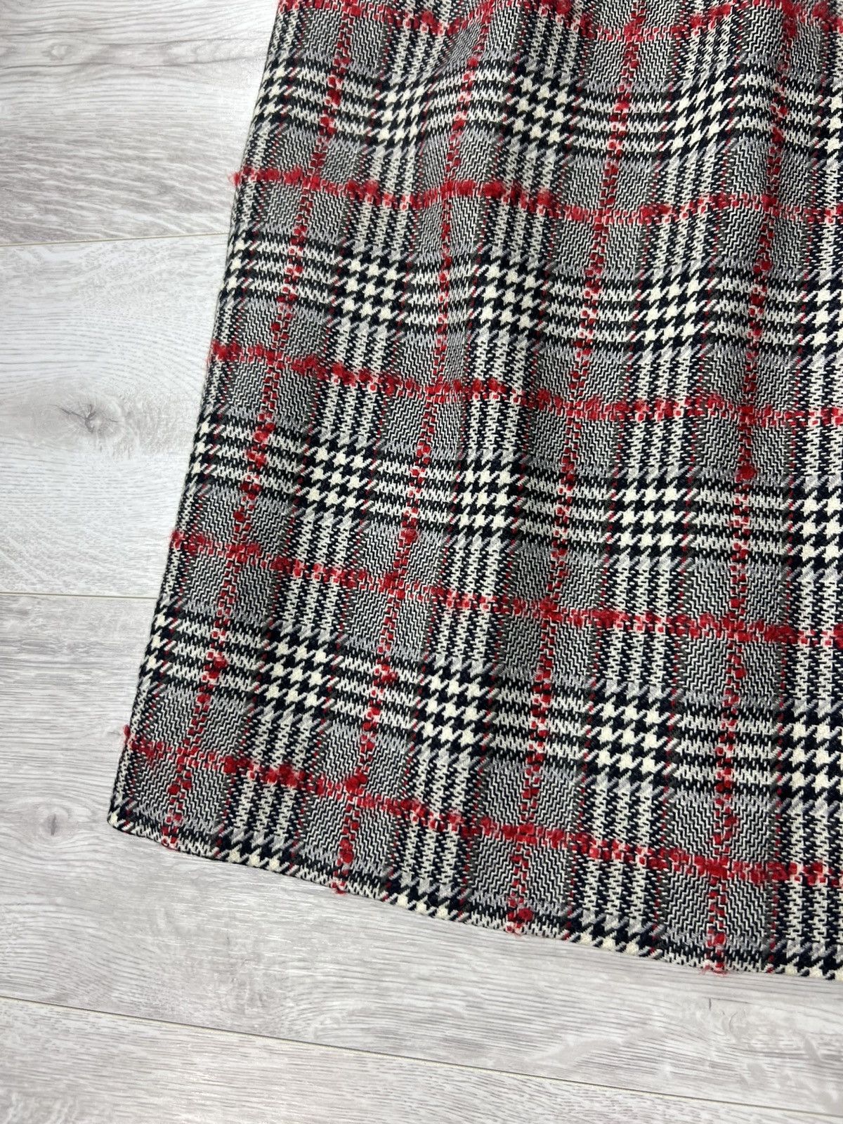 Celine Rare Vintage Celine Paris Tweed Wool Plaid Skirt Size 44 Size 32" / US 10 / IT 46 - 6 Thumbnail
