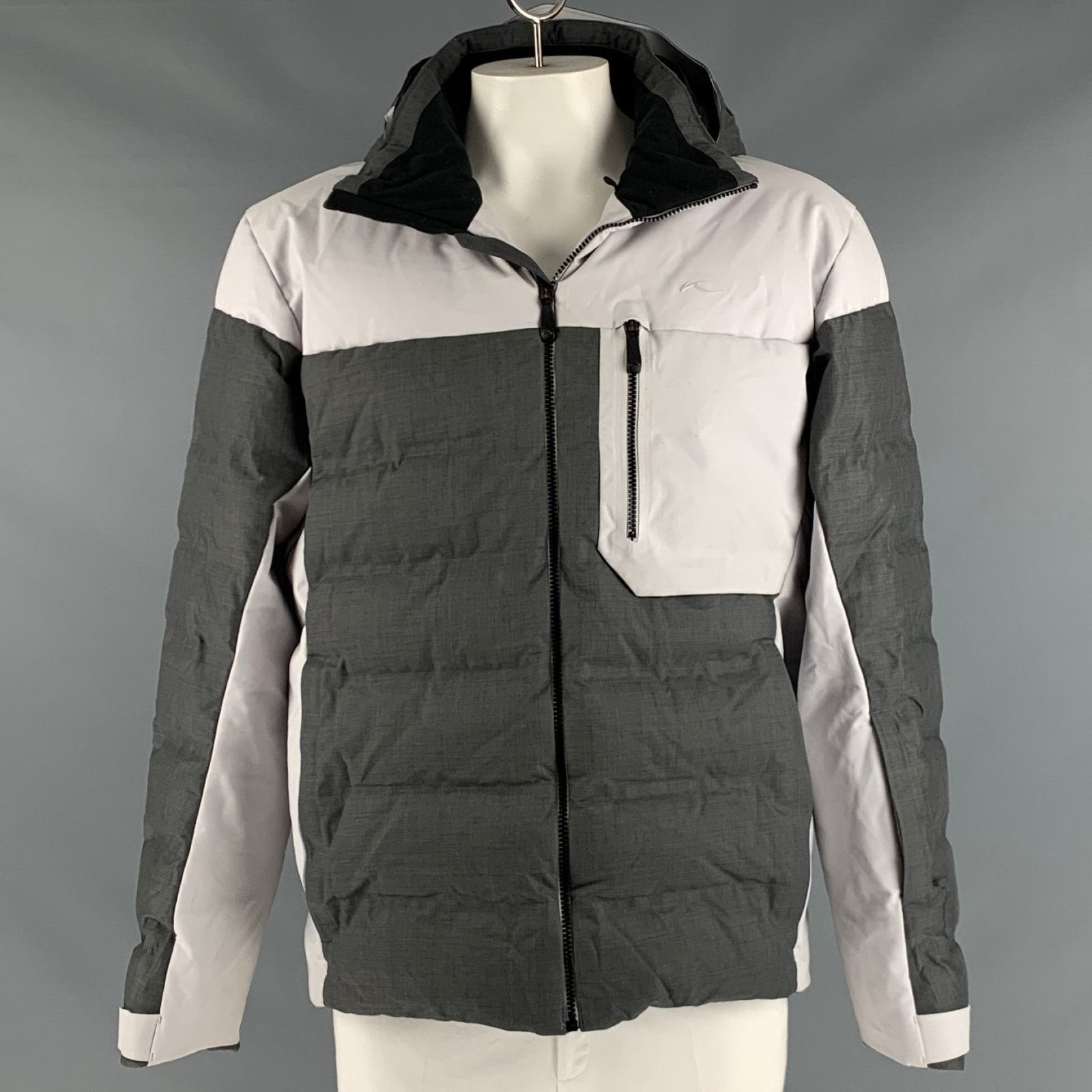 KJUS KJUS Size XL Grey Quilted Polyester Hooded Jacket Size US XL / EU 56 / 4 - 1 Thumbnail