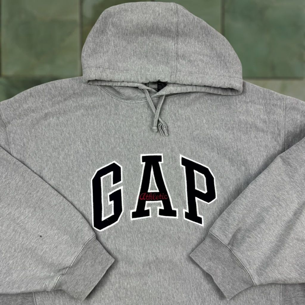 Gap VINTAGE Gap Hoodie Adult XL Gray 90s USA Pullover Size US XL / EU 56 / 4 - 1 Thumbnail