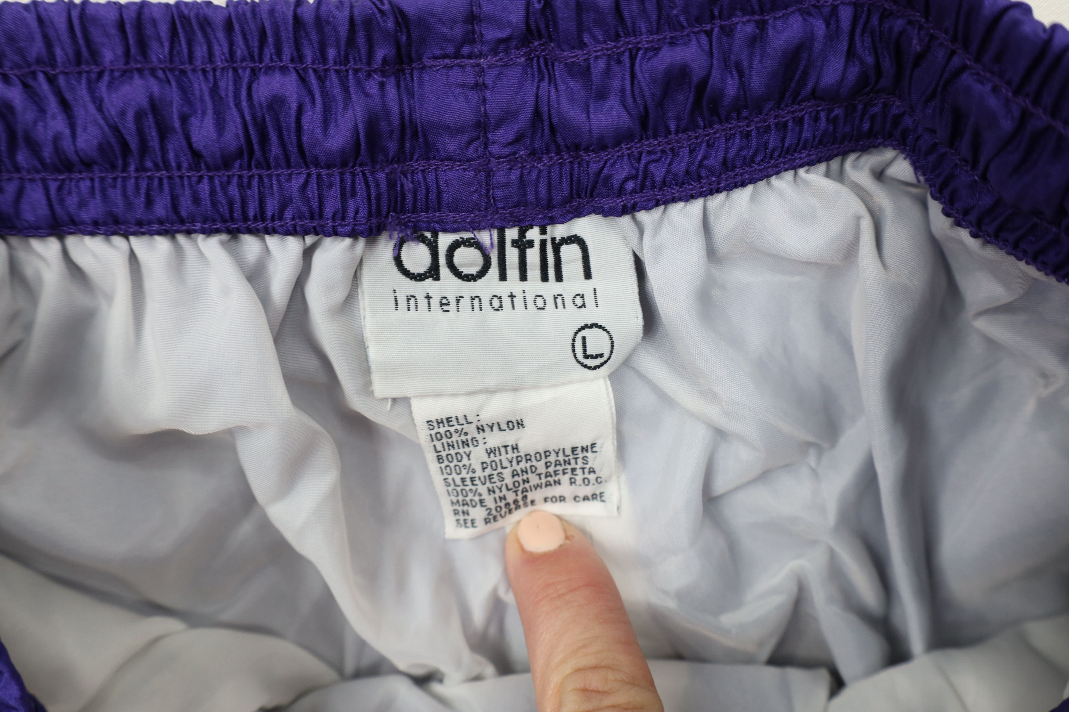 Vintage Vintage 90s Streetwear Wide Leg Windbreaker Pants Purple Size 30" / US 8 / IT 44 - 7 Thumbnail