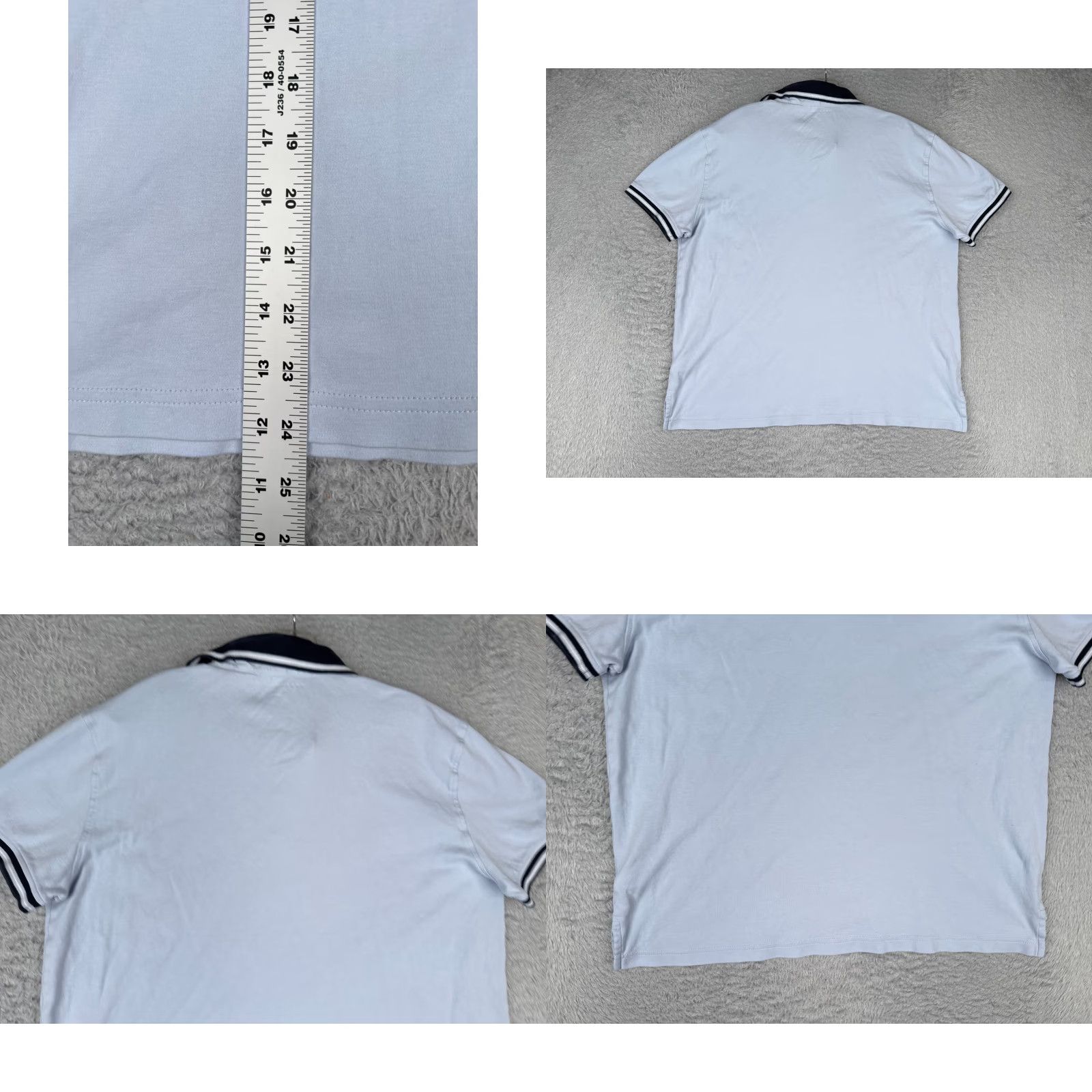 Tommy Hilfiger Tommy Hilfiger Polo Shirt Men Large Blue 100% Cotton Short Sleeve Golf Pocket Shirt Slim Fit Size US L / EU 52-54 / 3 - 9 Thumbnail