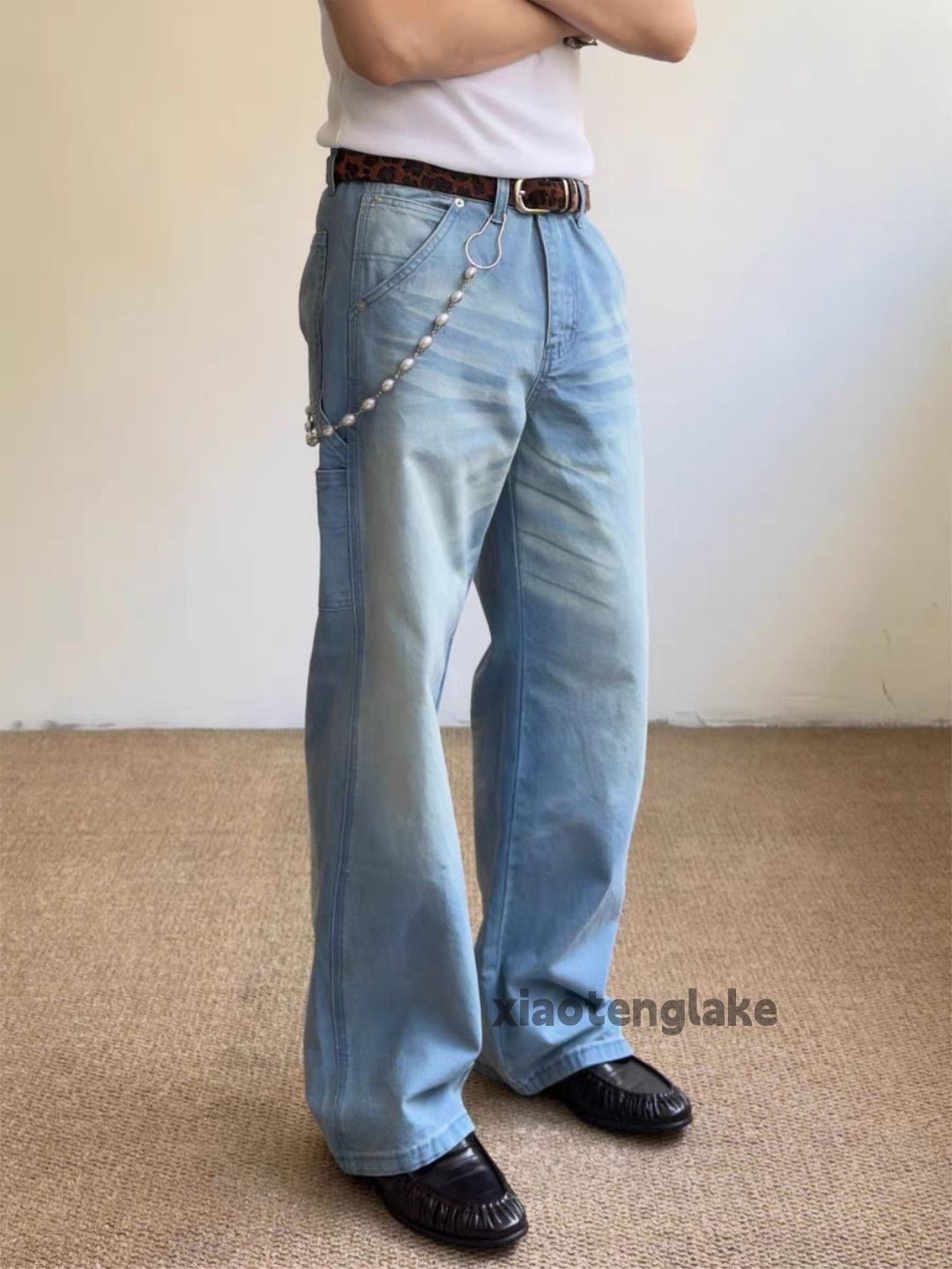 Jean xz faded Balenciaga rickowens style Loose flared jeans Size US 36 / EU 52 - 6 Thumbnail