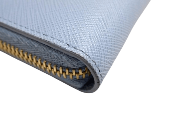 Prada Prada Zippy Saffiano Leather Light Blue Wallet Size ONE SIZE - 6 Thumbnail