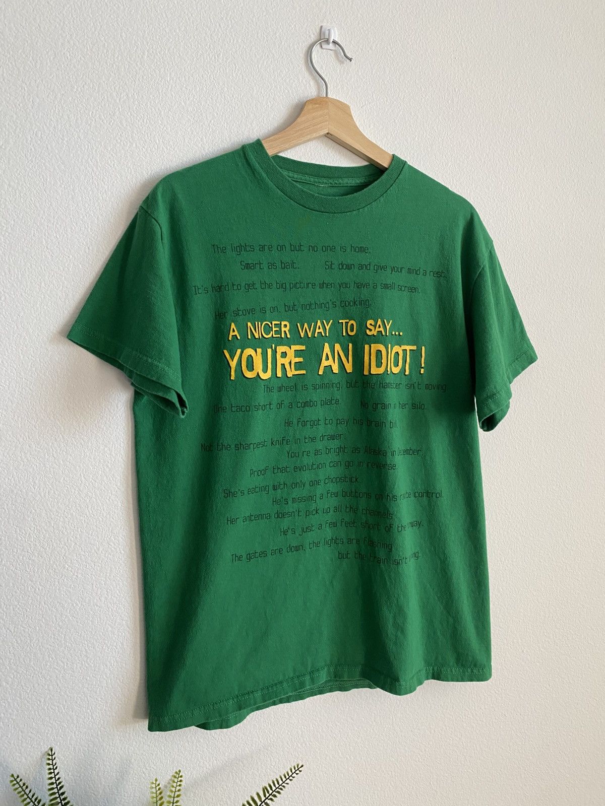 Vintage Y2K A Nicer Way to Say Youre an Idiot ! Funny Tee Size US L / EU 52-54 / 3 - 3 Thumbnail