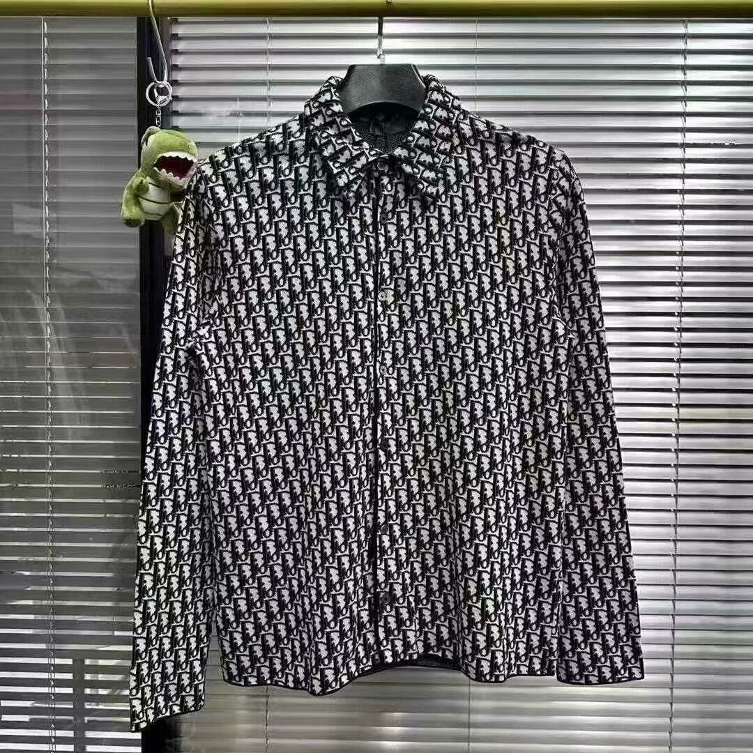 Dior Dior Black White Knit Print Shirt Size US S / EU 44-46 / 1 - 1 Thumbnail