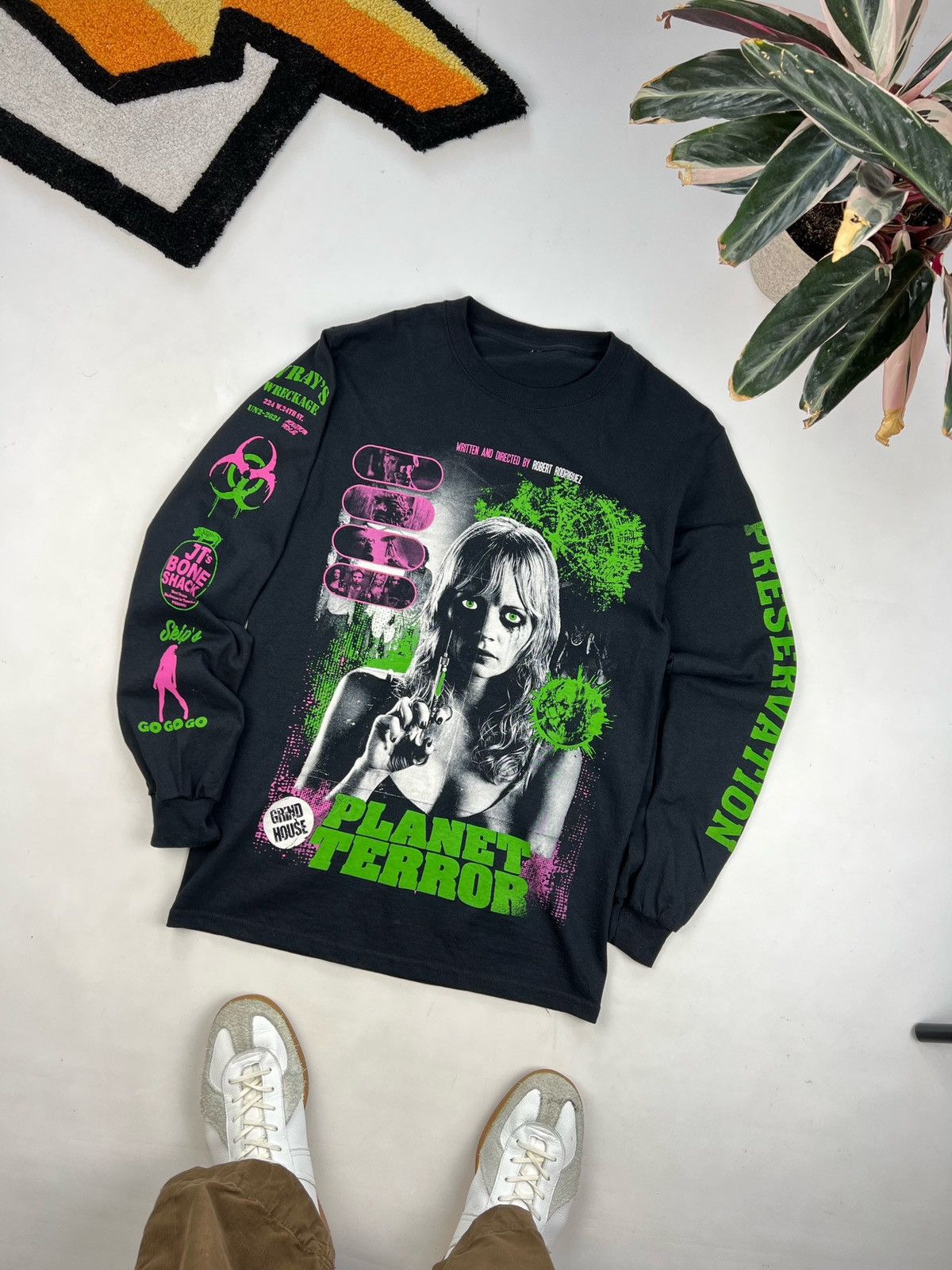 Planet Terror 映画シャツ 2007年 タランティーノ 野村訓市 L 00s GRINDHOUSE PLANET TERROR DEATH PROOF Tシャツ Lサイズ