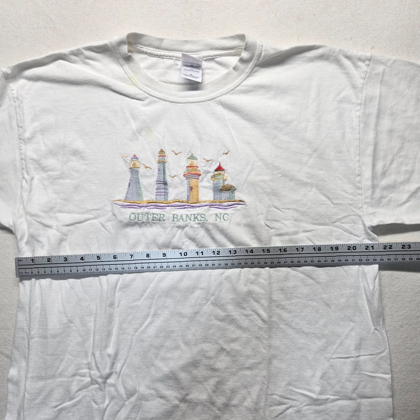 Vintage Outer Banks NC North Carolina OBX Embroidered Light House T-Shirt Size M Medium Size US M / EU 48-50 / 2 - 4 Thumbnail