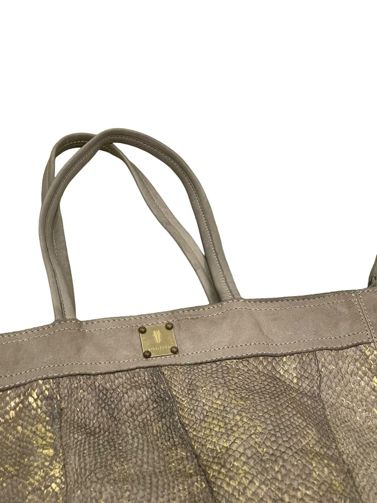 Genuine Leather Full Leather Sissi Rossi Italy Python Tote Bag 3🟩 Size ONE SIZE - 10 Thumbnail