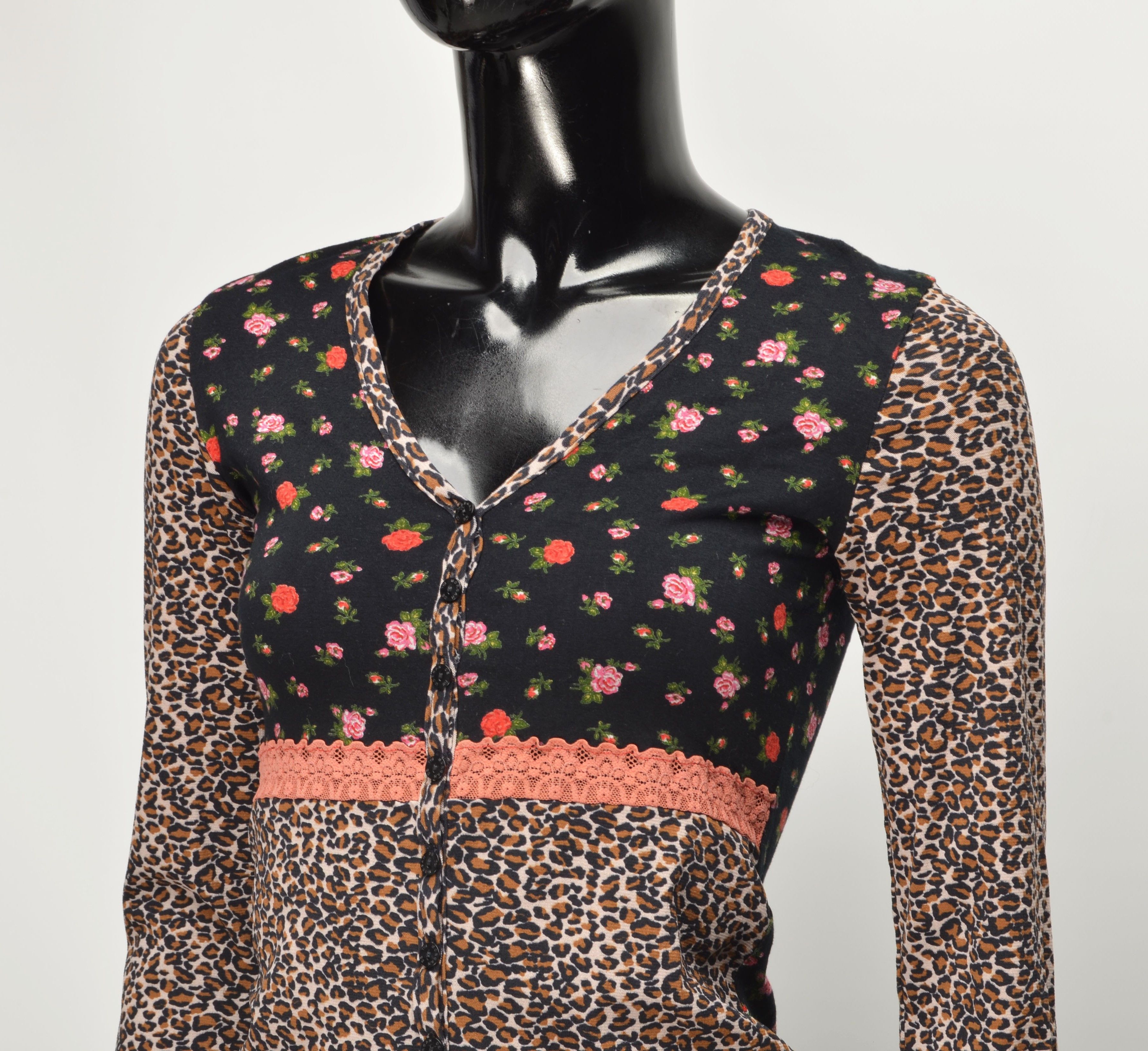 Morgan De Toi Vintage Morgan de Toi Rare Y2K Mesh Sleeves Floral Top Size S / US 4 / IT 40 - 7 Thumbnail
