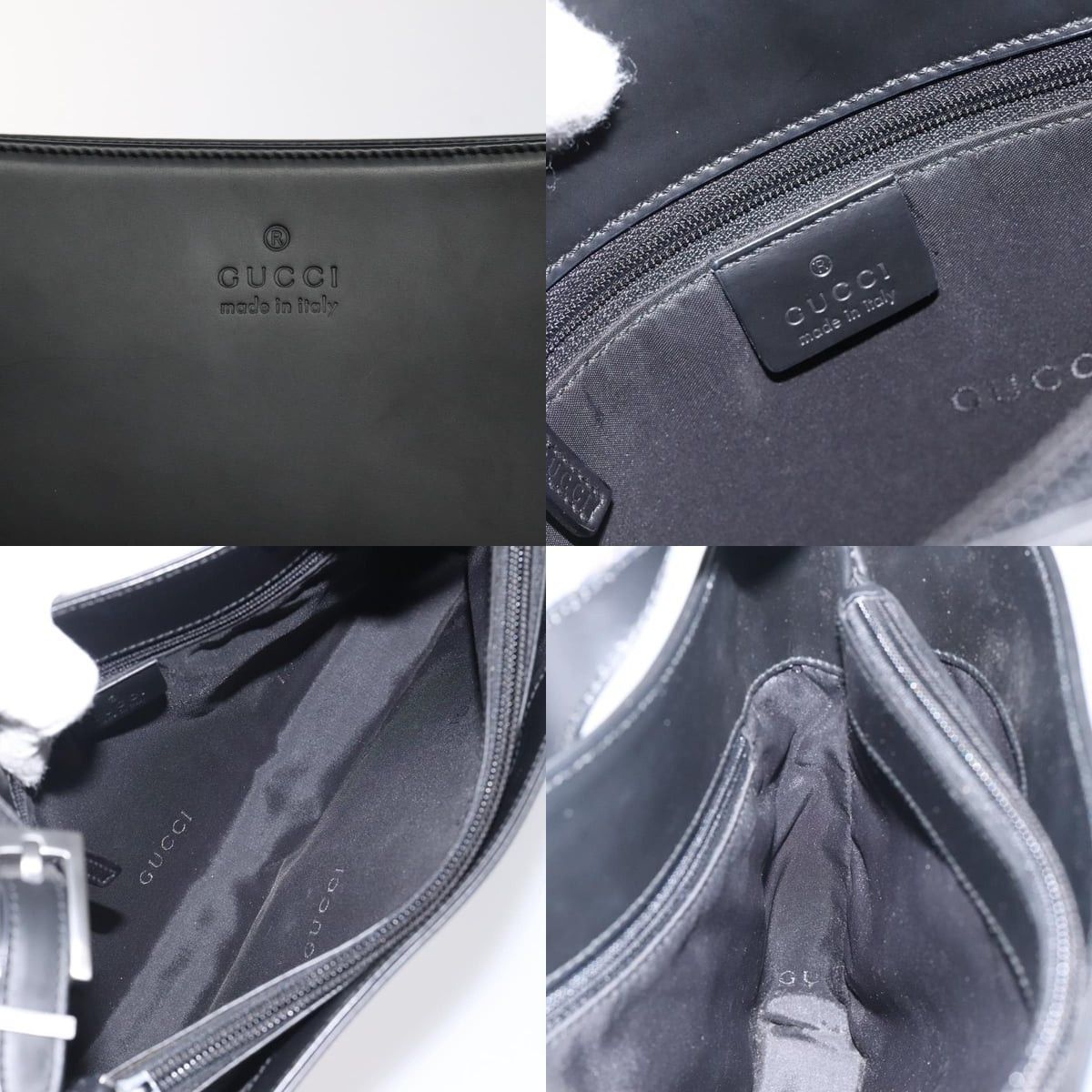Gucci GUCCI Shoulder Bag Leather Black Silver Size ONE SIZE - 11 Thumbnail