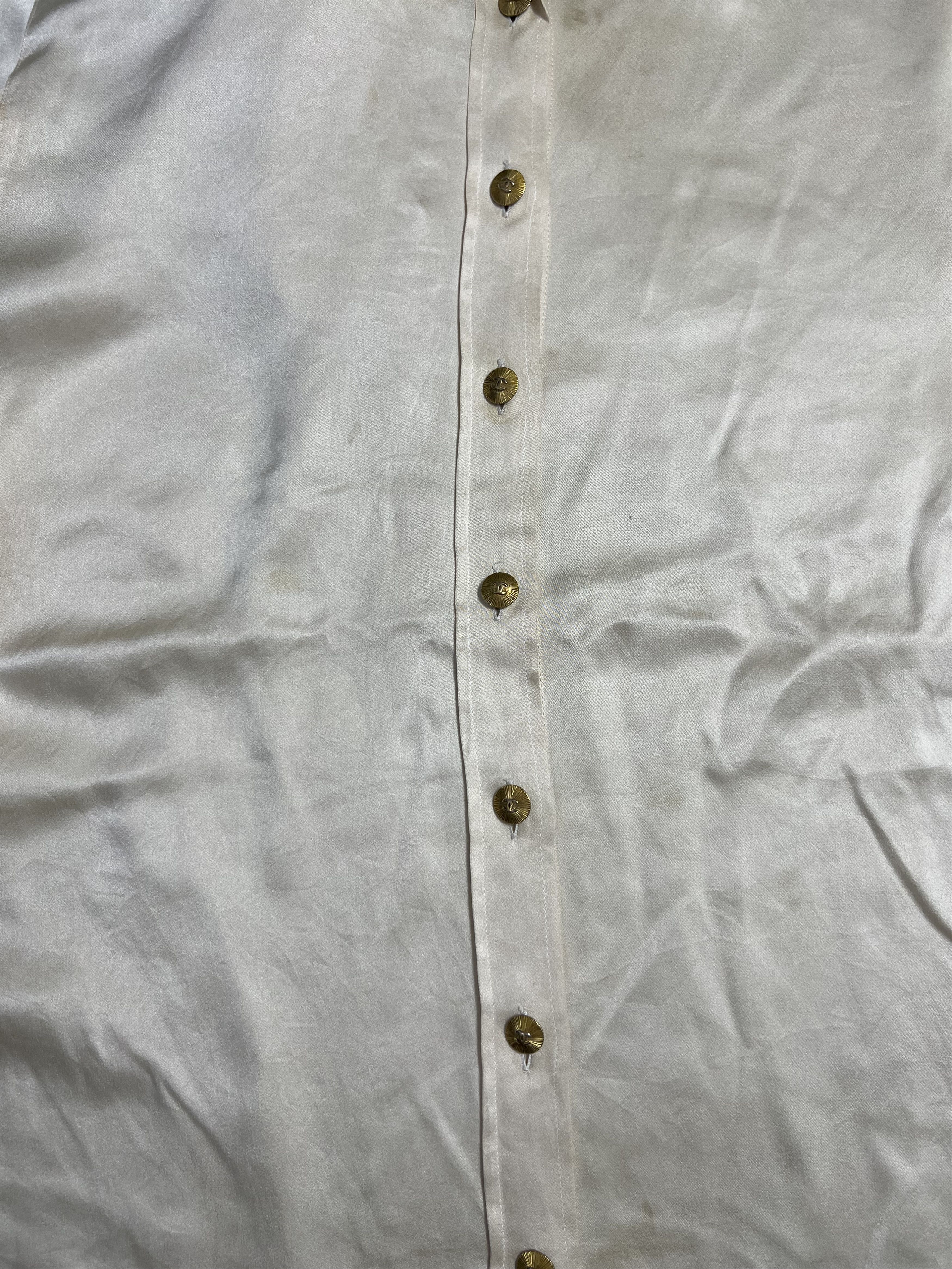 Chanel Vintage CHANEL Silk Blouse (L) GTMPT386 Size L / US 10 / IT 46 - 8 Thumbnail