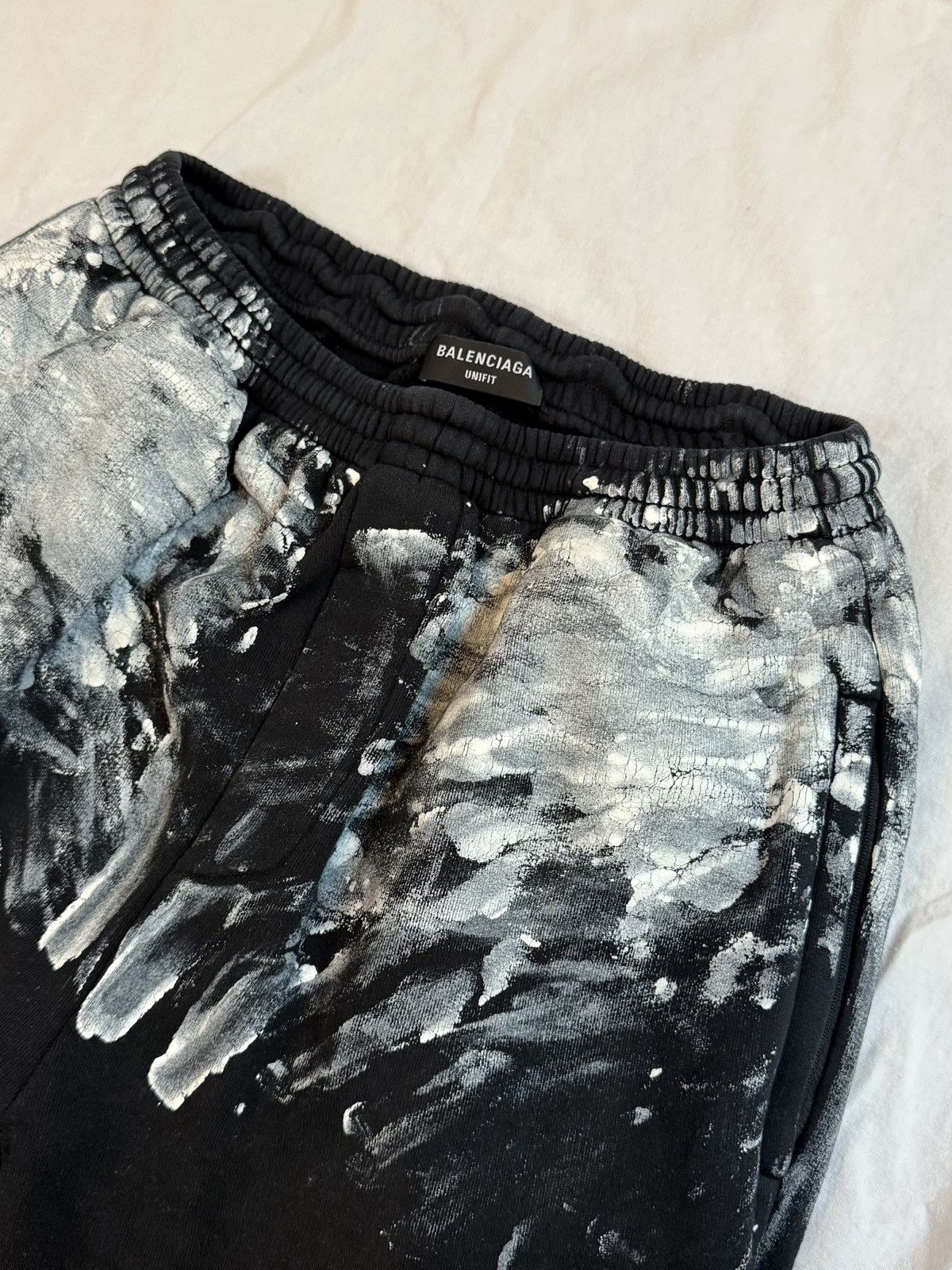 Balenciaga AW21 Paint Splatter Sweatpants Size US 32 / EU 48 - 3 Thumbnail