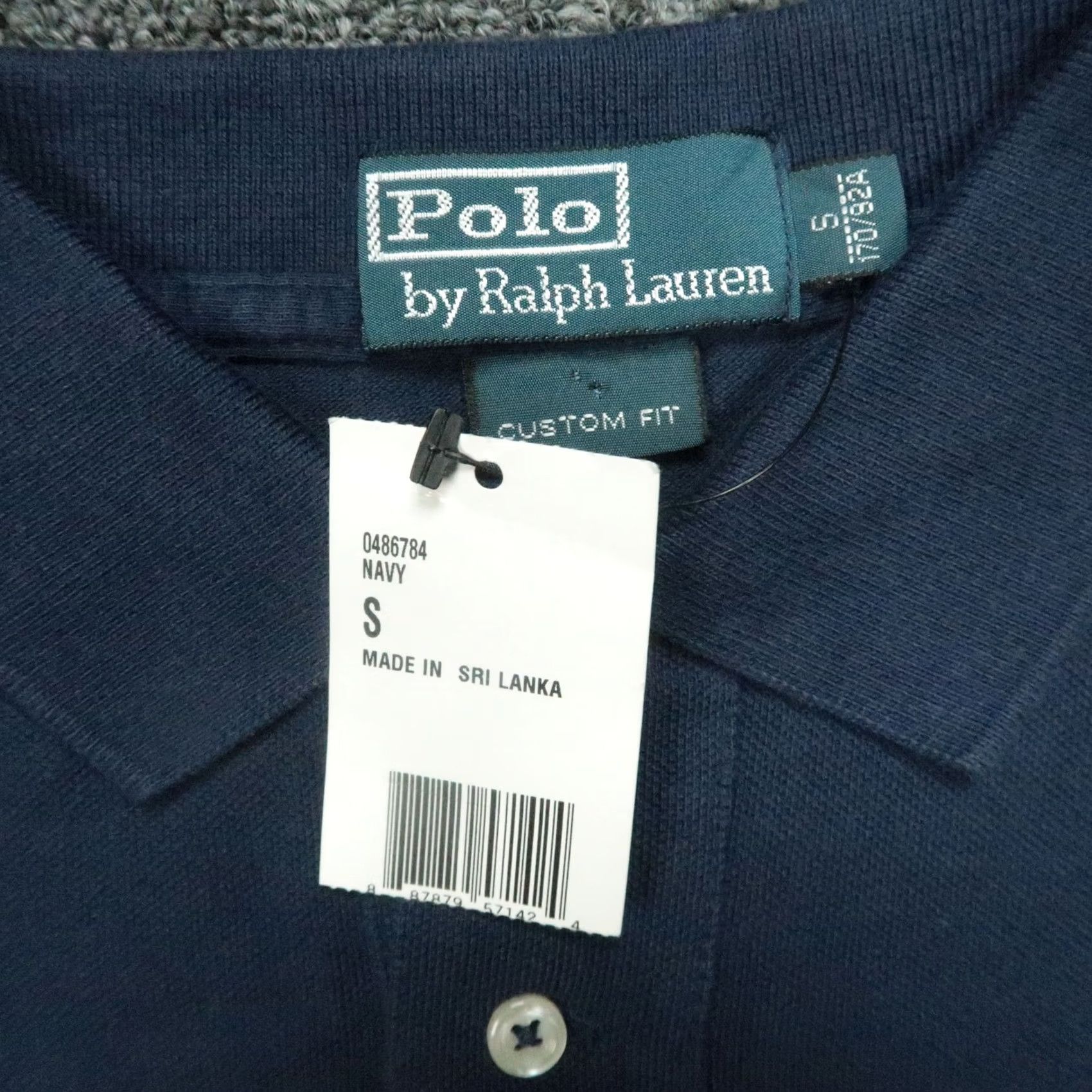 Polo Ralph Lauren VINTAGE Polo Ralph Lauren Shirt Mens Medium Navy Blue Big Pony Custom Fit Pique NWT Size US S / EU 44-46 / 1 - 3 Thumbnail