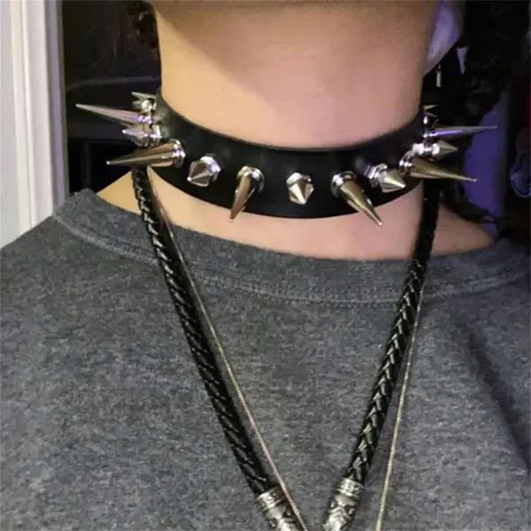 VIBE Punk Long Spike Choker Size ONE SIZE - 4 Thumbnail