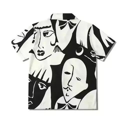 Japanese Brand Abstract Faces Button Up Shirt Size US S / EU 44-46 / 1 - 3 Thumbnail