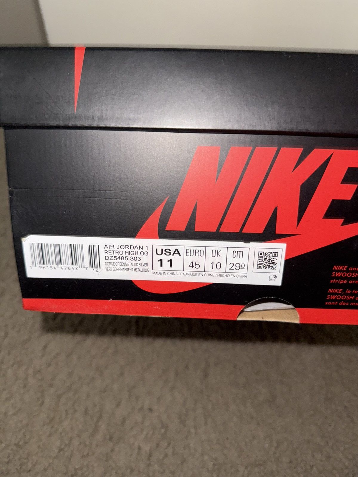 Jordan Brand × Nike Jordan 1 High Gorge Green Size US 11 / EU 44 - 8 Thumbnail